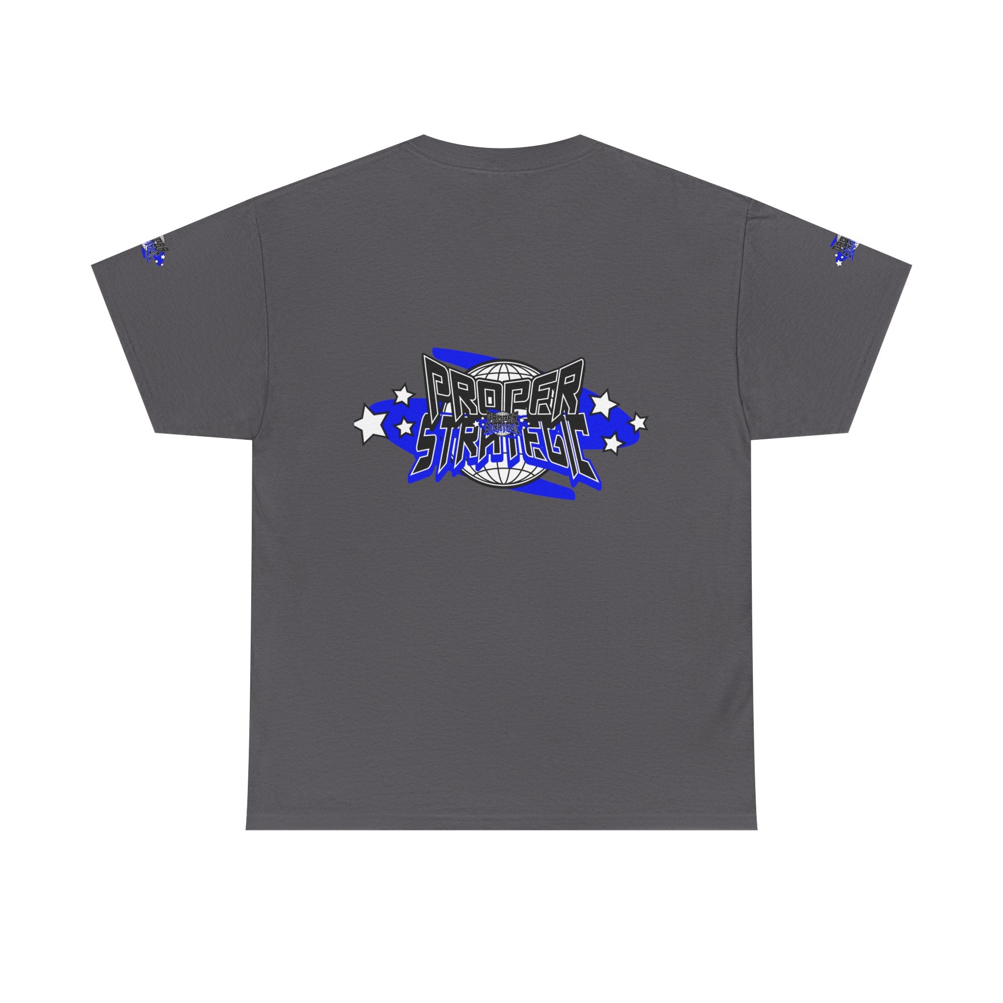 Proper 'Strategic' Graphic Tee — Retro Blue Streetwear T‑Shirt