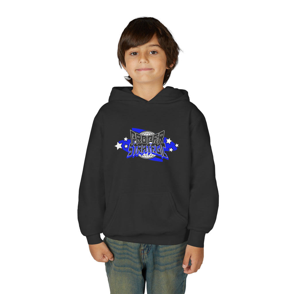 Youth Hoodie — 'Strategic' Graphic Pullover for Kids