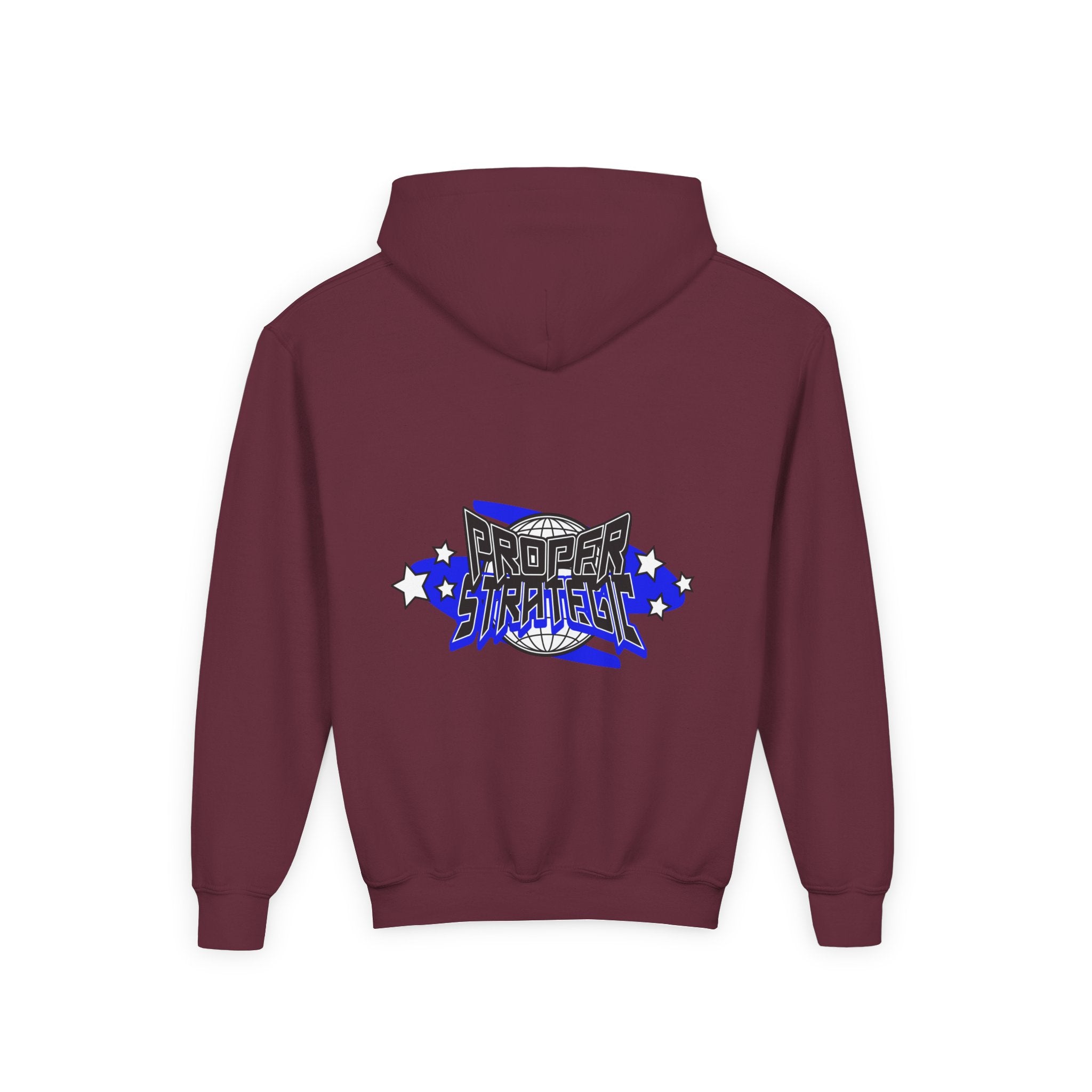 Youth Hoodie — 'Strategic' Graphic Pullover for Kids