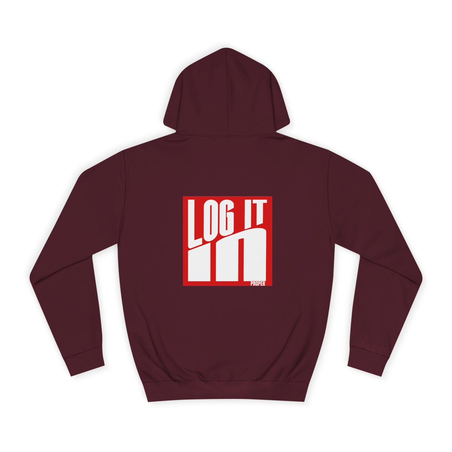 Unisex Log it in Hoodie - Trendy Campus Style, Casual Wear, Cozy Gift, Comfortable Lounge Hoodie, Essentials