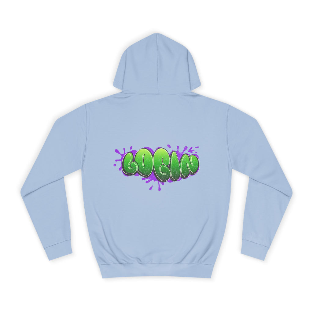 Hoodie with Green Graffiti "Login" Design - Streetwear Pullover