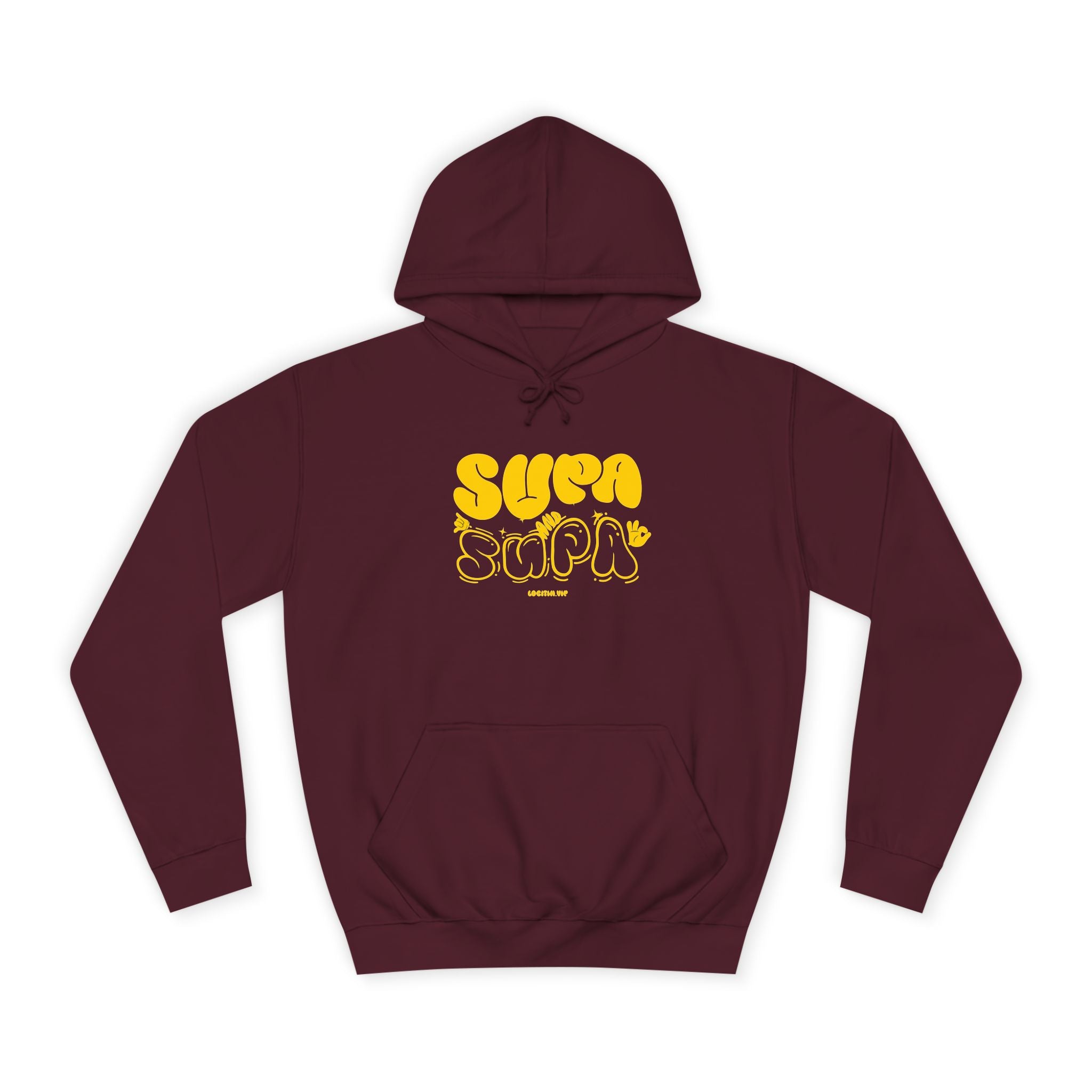 Cheerful Unisex Supa Supa Hoodie - Cozy Streetwear, Campus Style, Trendy Gift, Relaxed Fit, Perfect for Every day