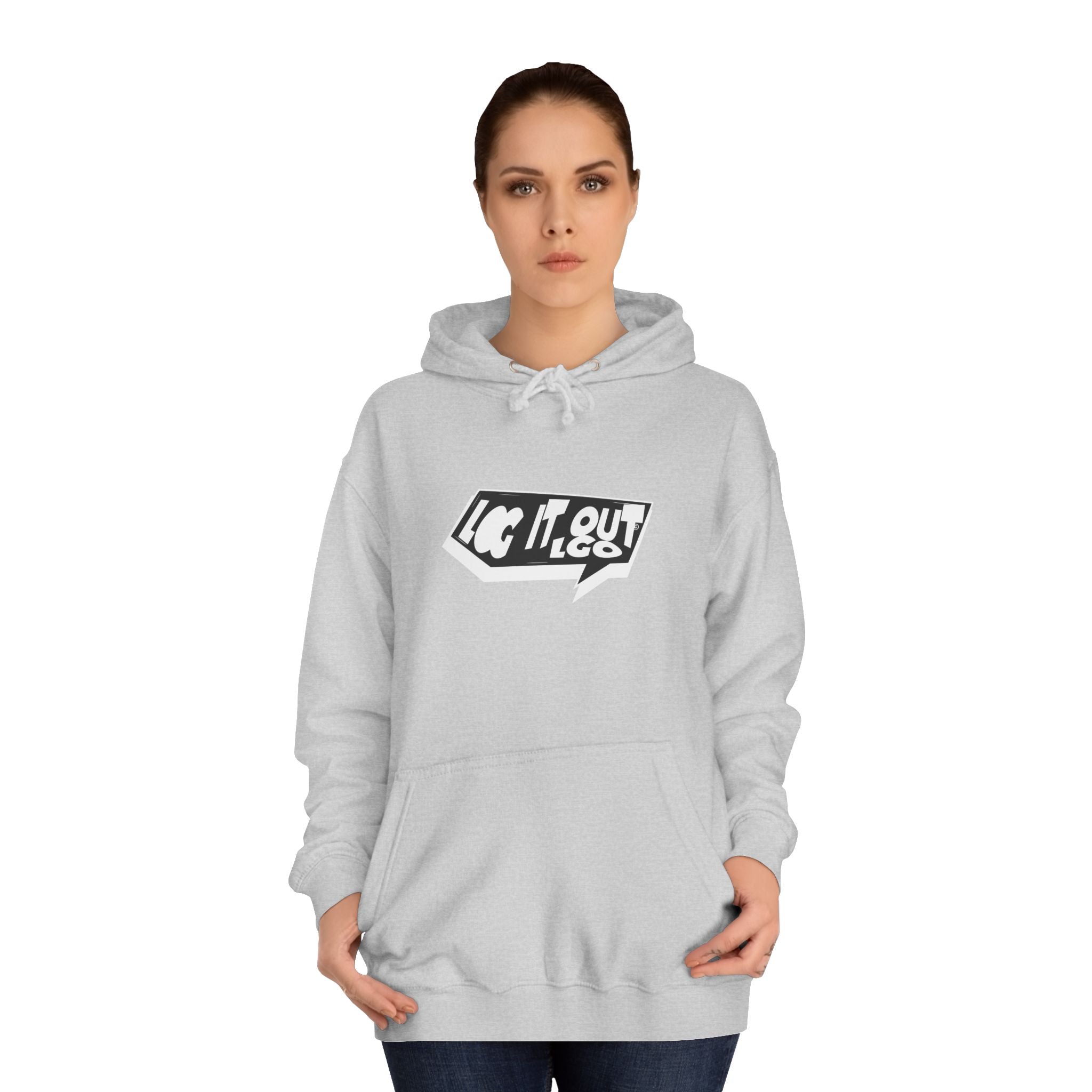 Chill Vibes Unisex Log it out Hoodie - Perfect for Campus Wear, Gifts, Casual Outfits, Fall/Winter Style, Cozy Fashion