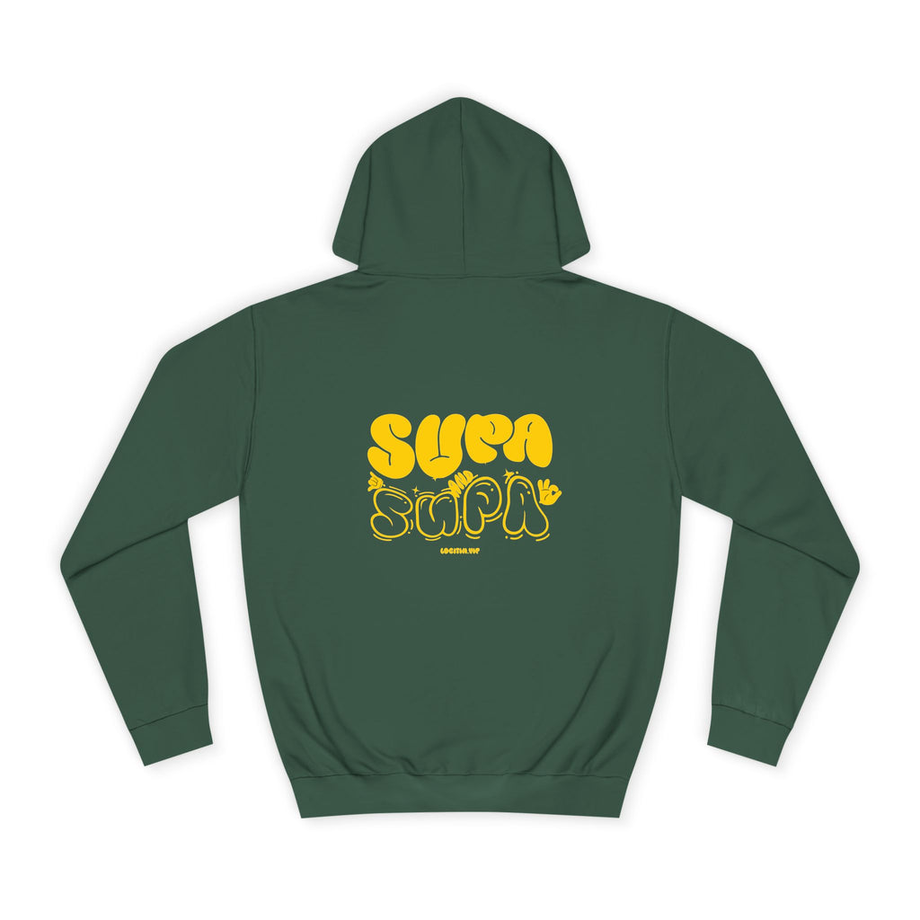 Cheerful Unisex Supa Supa Hoodie - Cozy Streetwear, Campus Style, Trendy Gift, Relaxed Fit, Perfect for Every day