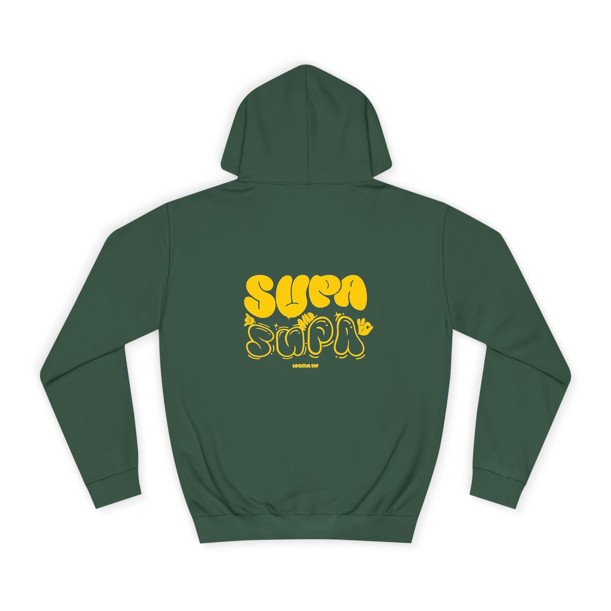 Cheerful Unisex Supa Supa Hoodie - Cozy Streetwear, Campus Style, Trendy Gift, Relaxed Fit, Perfect for Every day