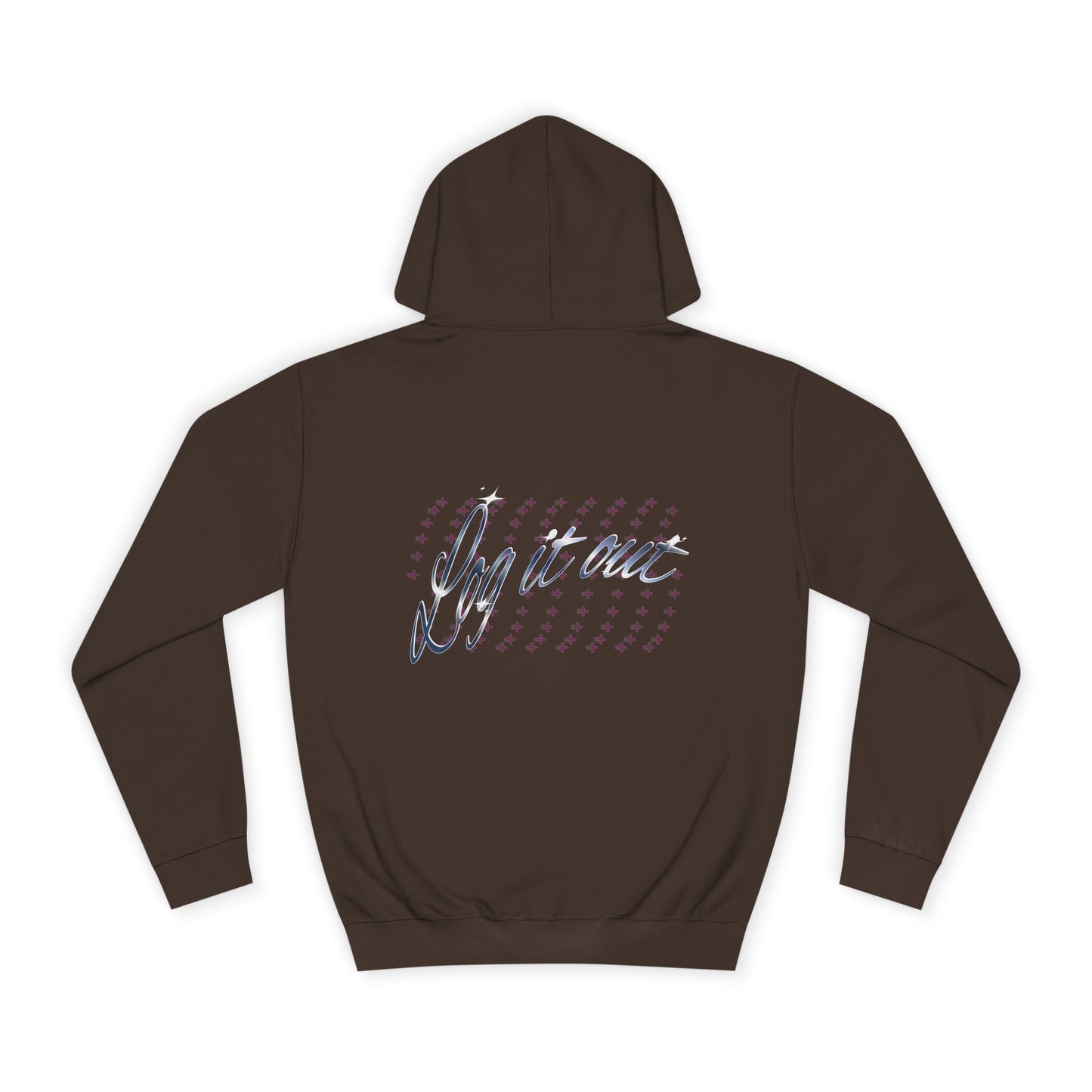 Stylish Unisex 'Log it out' Hoodie with Trendy Script Design, Perfect for Casual Wear, Gift, Apparel, Unisex Fashion