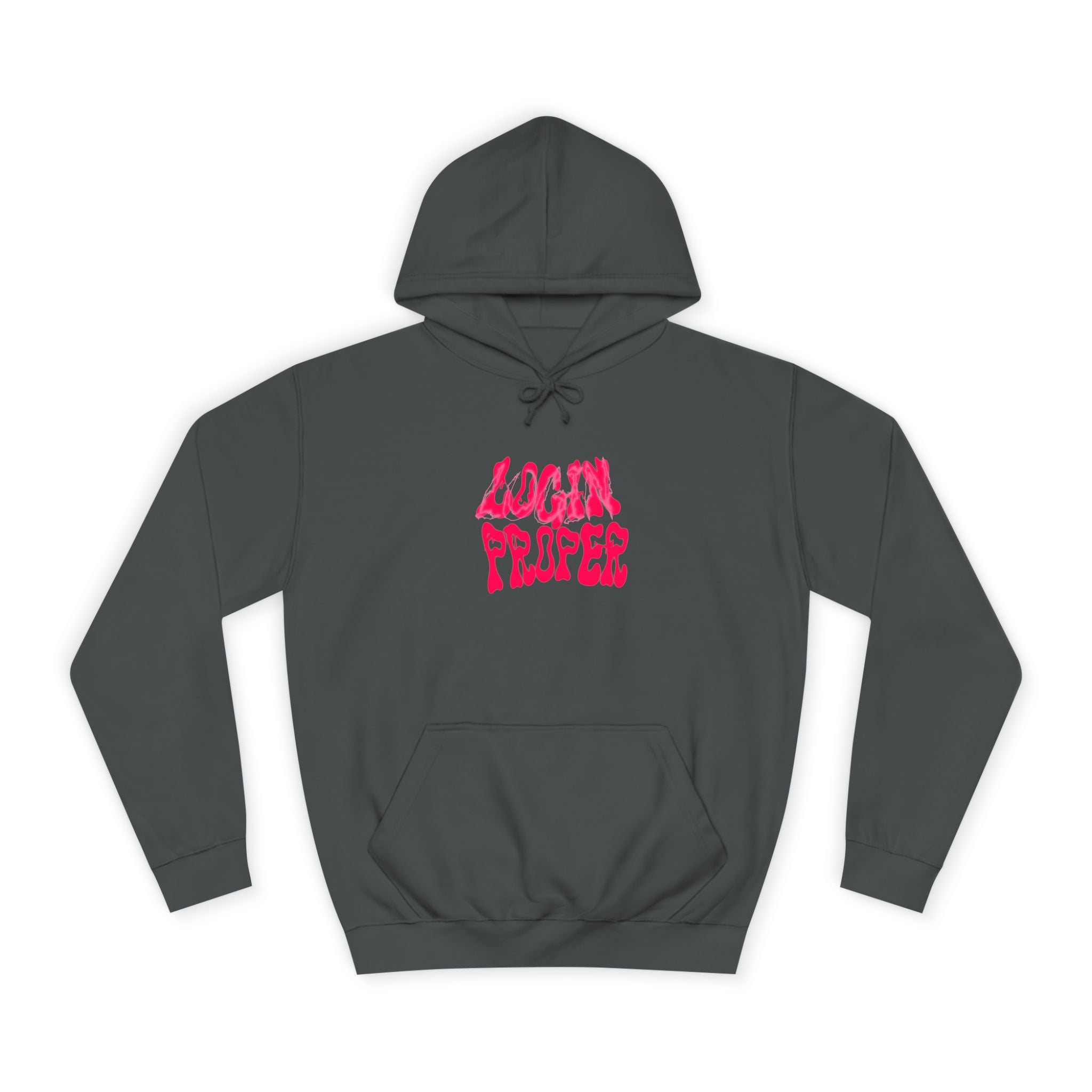 Trendy Unisex Hoodie - 'LOGIN PROPER' Graphic Sweatshirt for, Casual Wear, Gifts' Events, Street Style