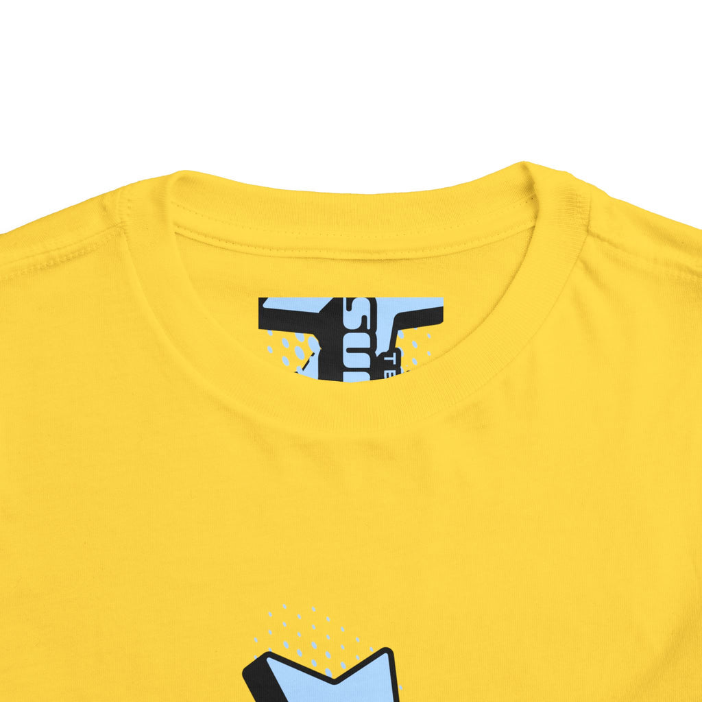 Toddler Tee — Blue Star "Tell em log it in" Graphic