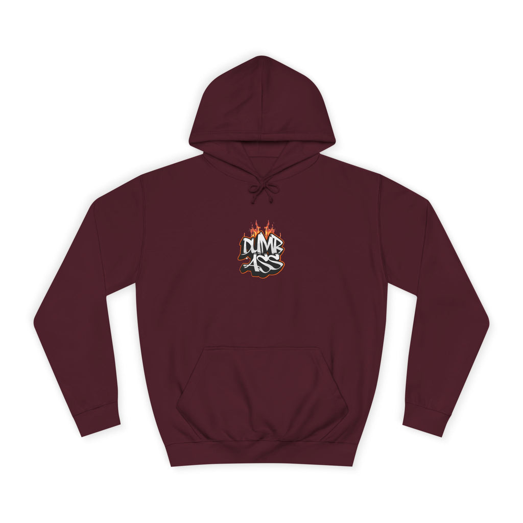 Dumb Ass Graffiti Hoodie – Bold Streetwear Pullover with Flame Lettering