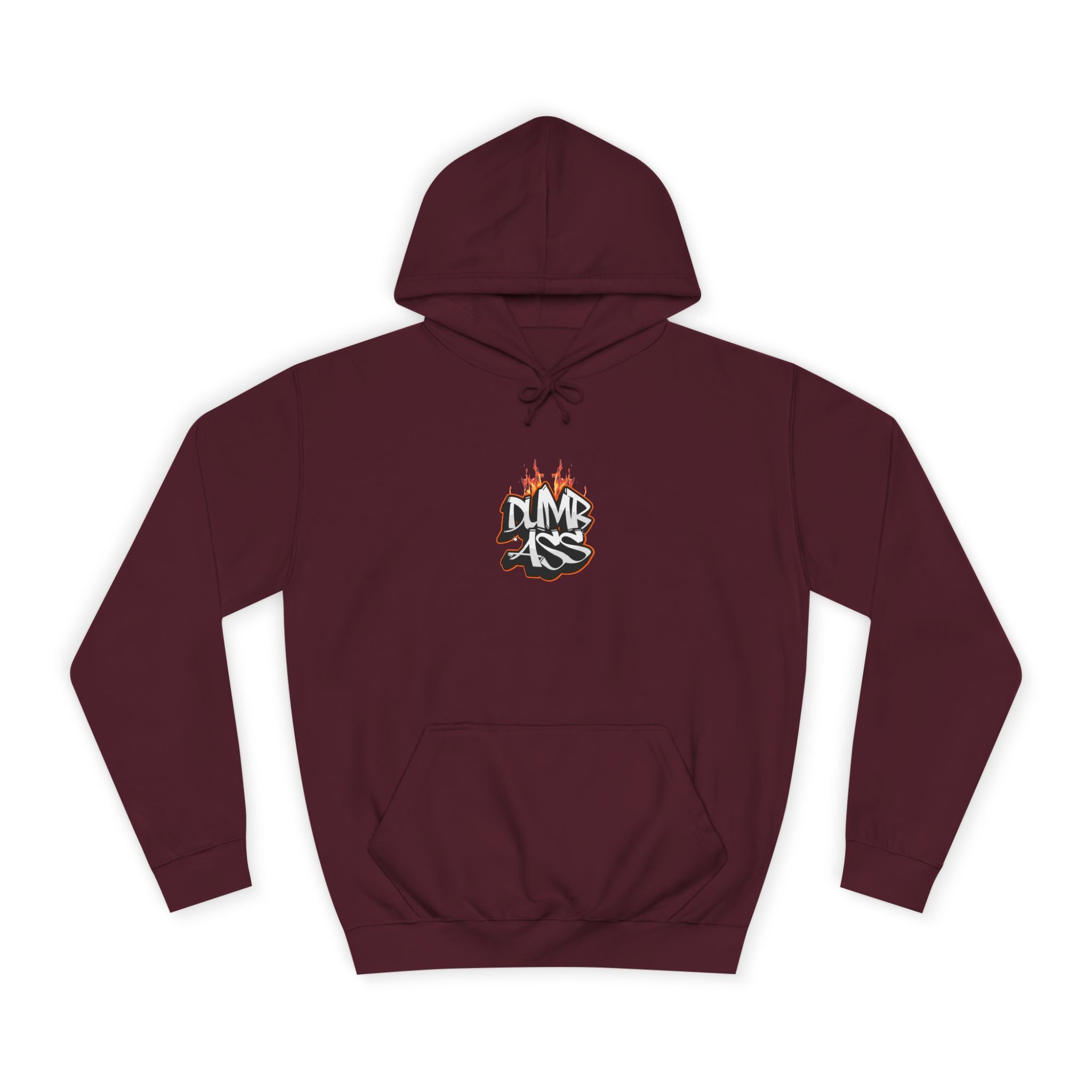 Dumb Ass Graffiti Hoodie – Bold Streetwear Pullover with Flame Lettering