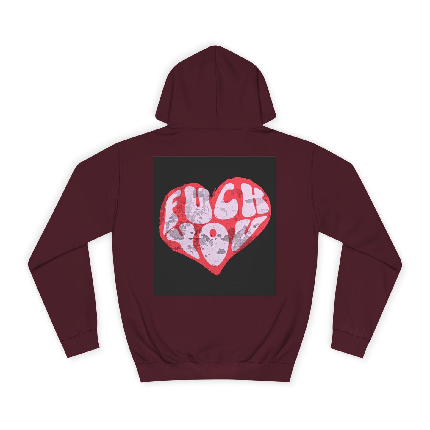 Unisex Hoodie with Bold 'F*** You' Heart Design | Trendy Casual Wear, Gift, Streetwear, Unique Hoodie, Everyday Comfort