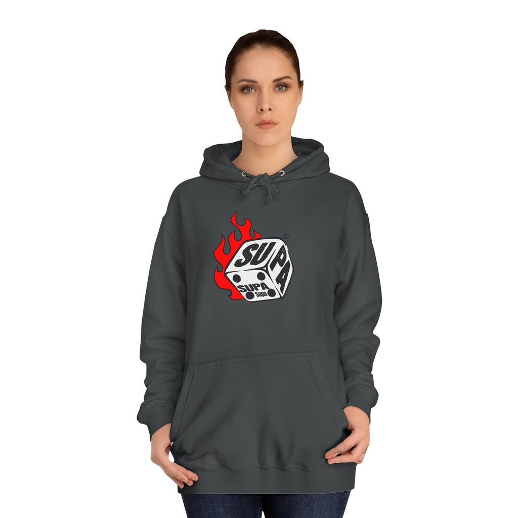 Cool Fire Graphic Unisex SUPA Hoodie, Apparel, Streetwear, Casual Wear, Unique Hooded Sweatshirt
