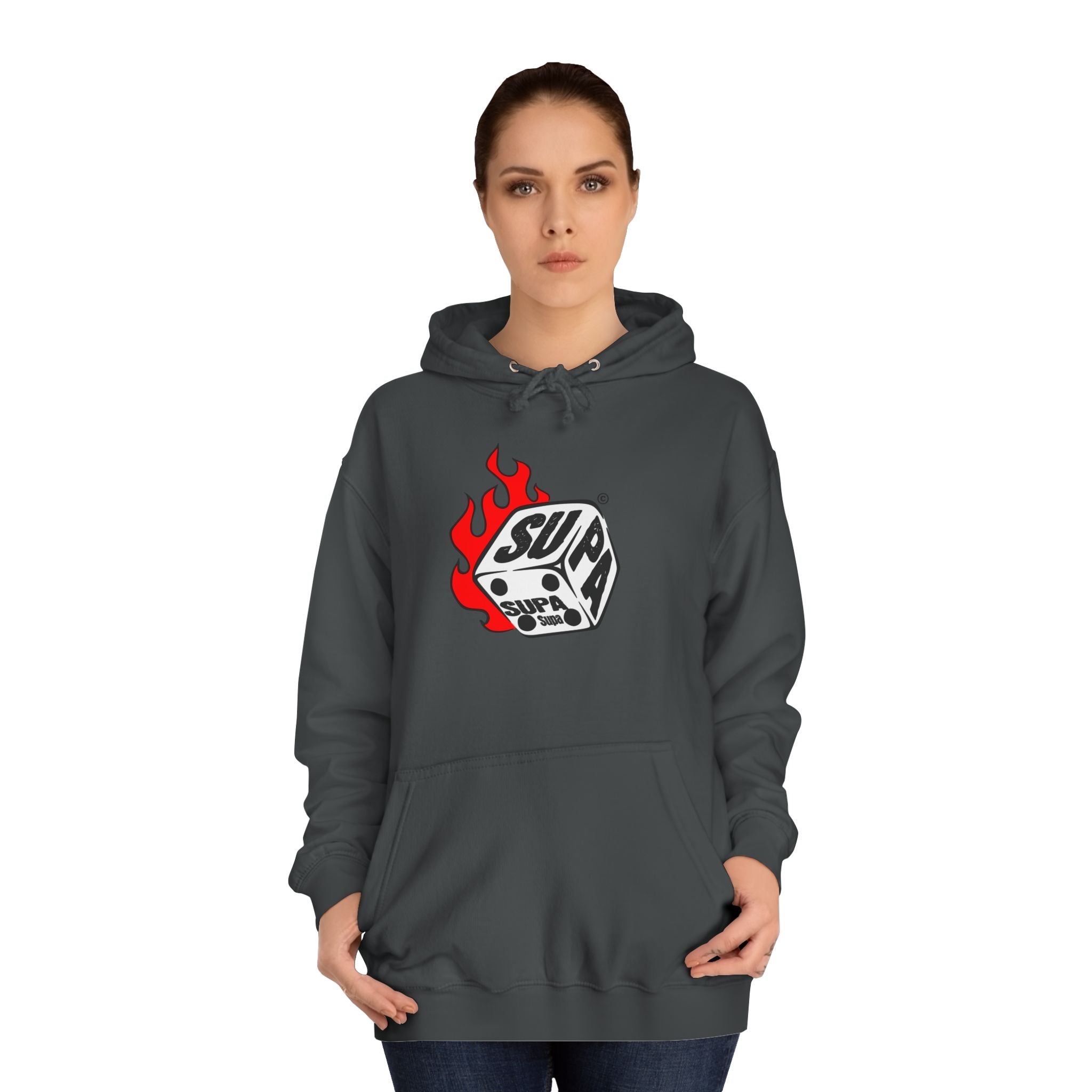 Cool Fire Graphic Unisex SUPA Hoodie, Apparel, Streetwear, Casual Wear, Unique Hooded Sweatshirt