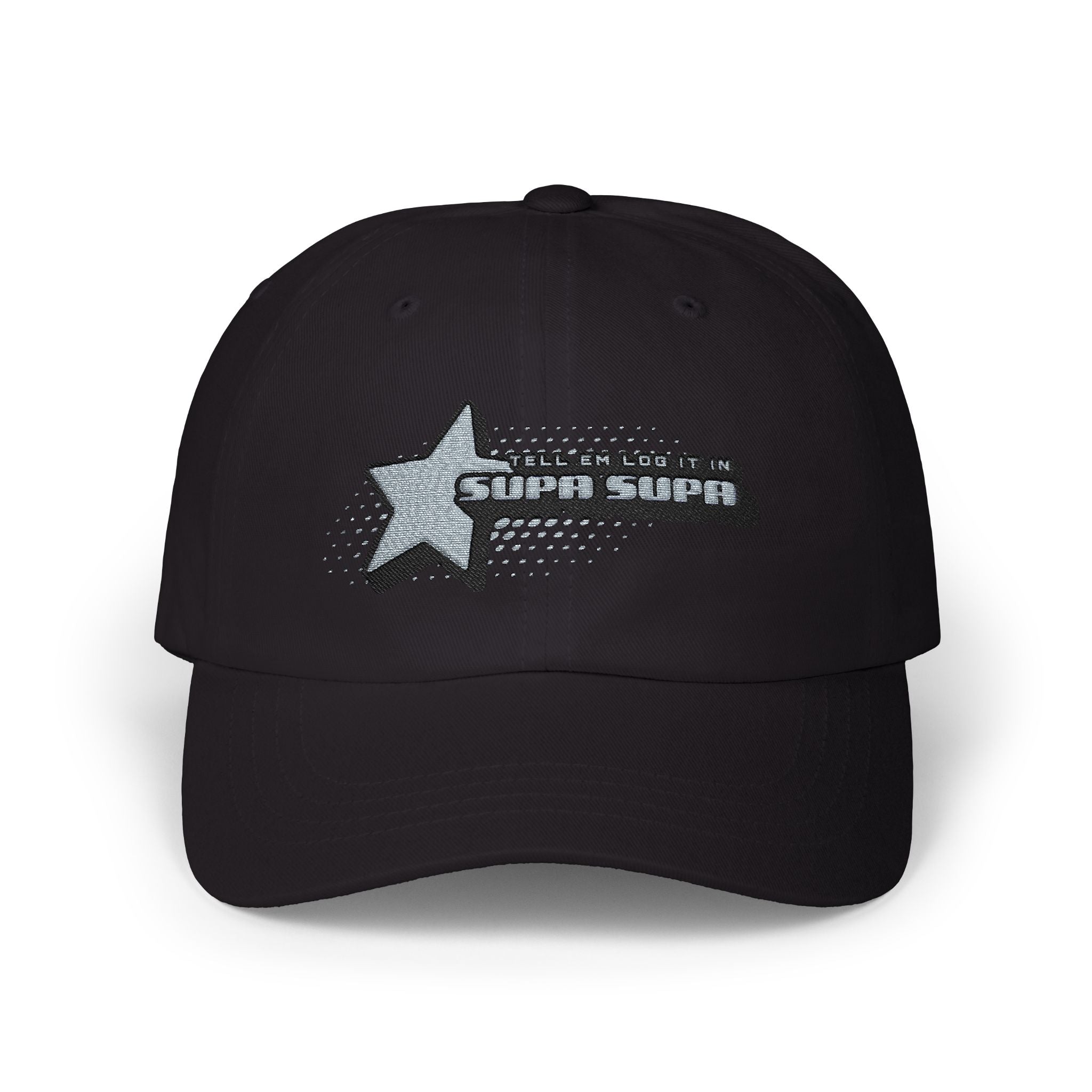 Shooting Star Embroidered Cap — 'Tell em log it in' Hat