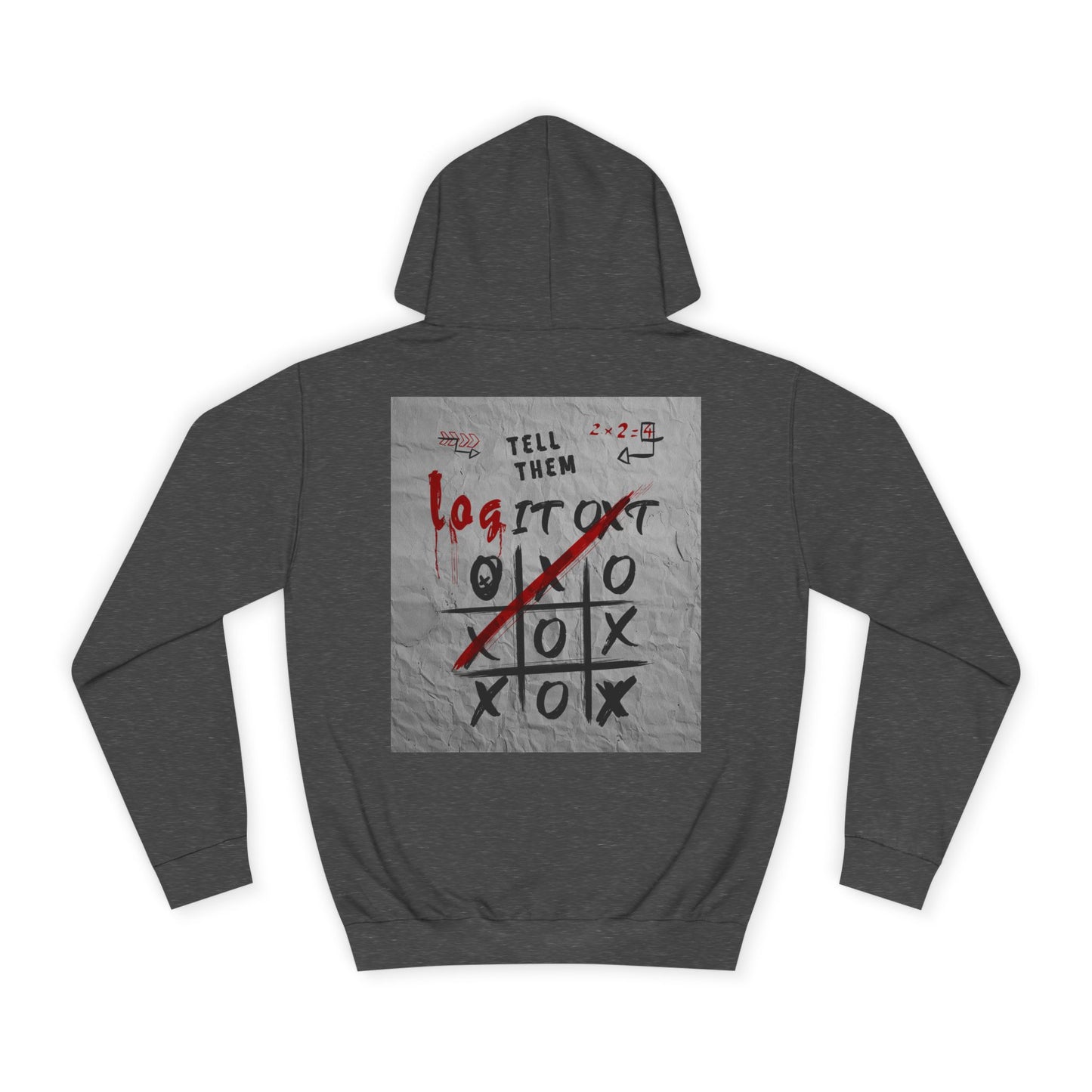 Unisex Log it out Hoodie with Graffiti Design - Trendy Sweatshirt, Custom Gear, Casual Wear, Gift for Cozy Layering