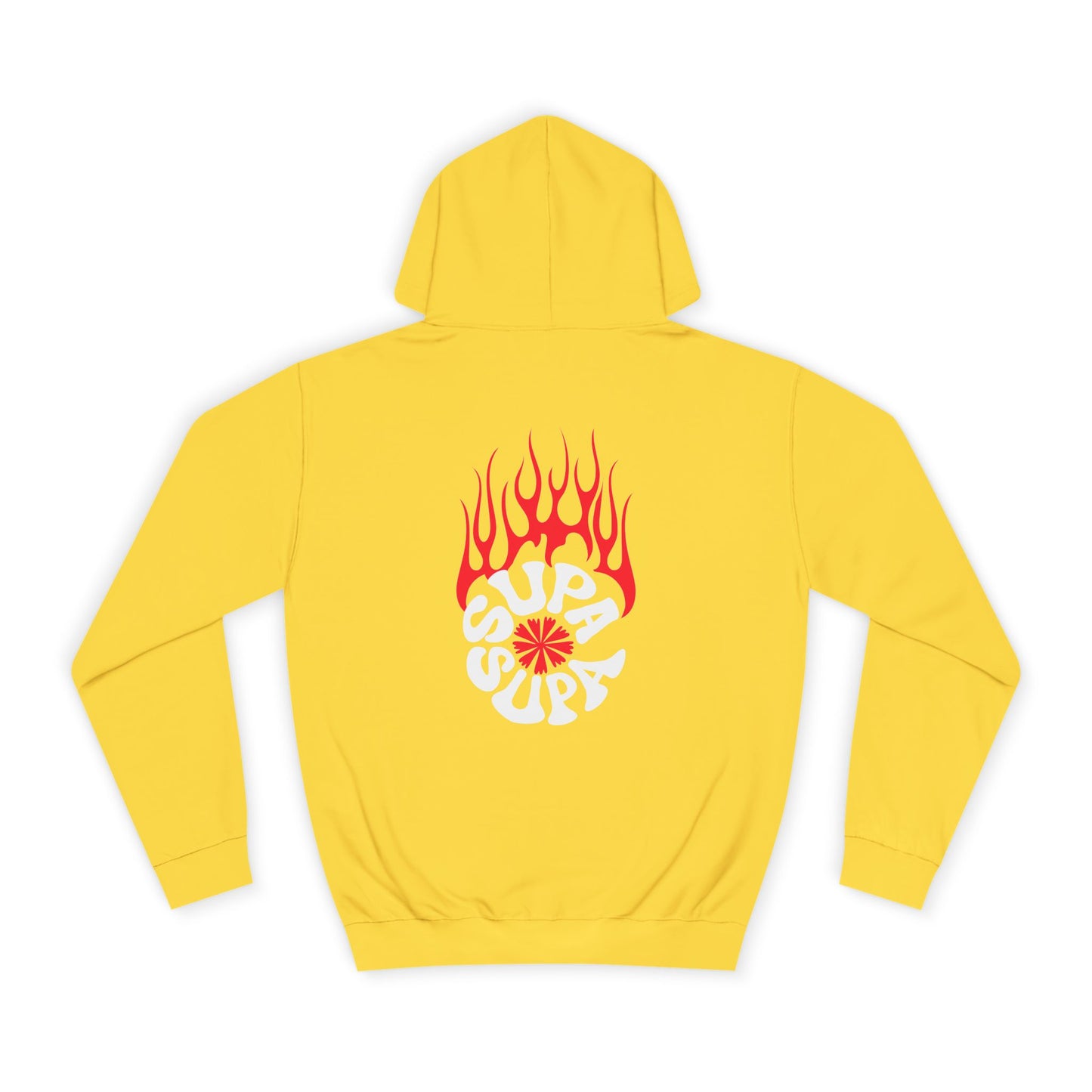 Unisex Flame Supa Supa Graphic Hoodie - Casual Streetwear