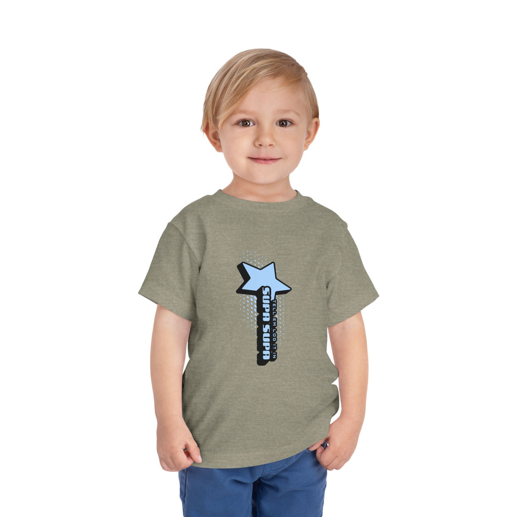 Toddler Tee — Blue Star "Tell em log it in" Graphic