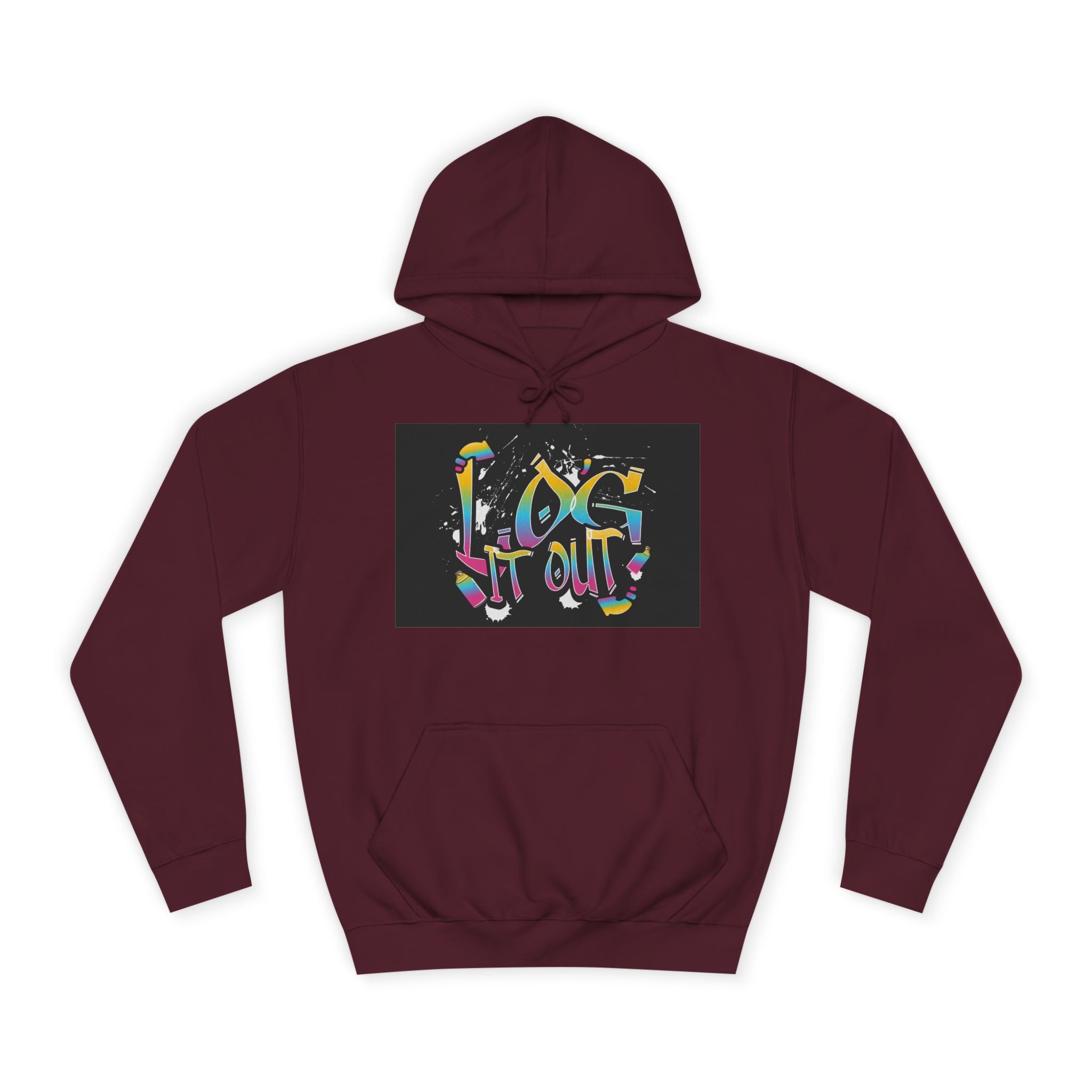 Colorful Unisex log it out Hoodie - Perfect for Students, Casual Wear, Gifts, Relaxed Style, trendy wear