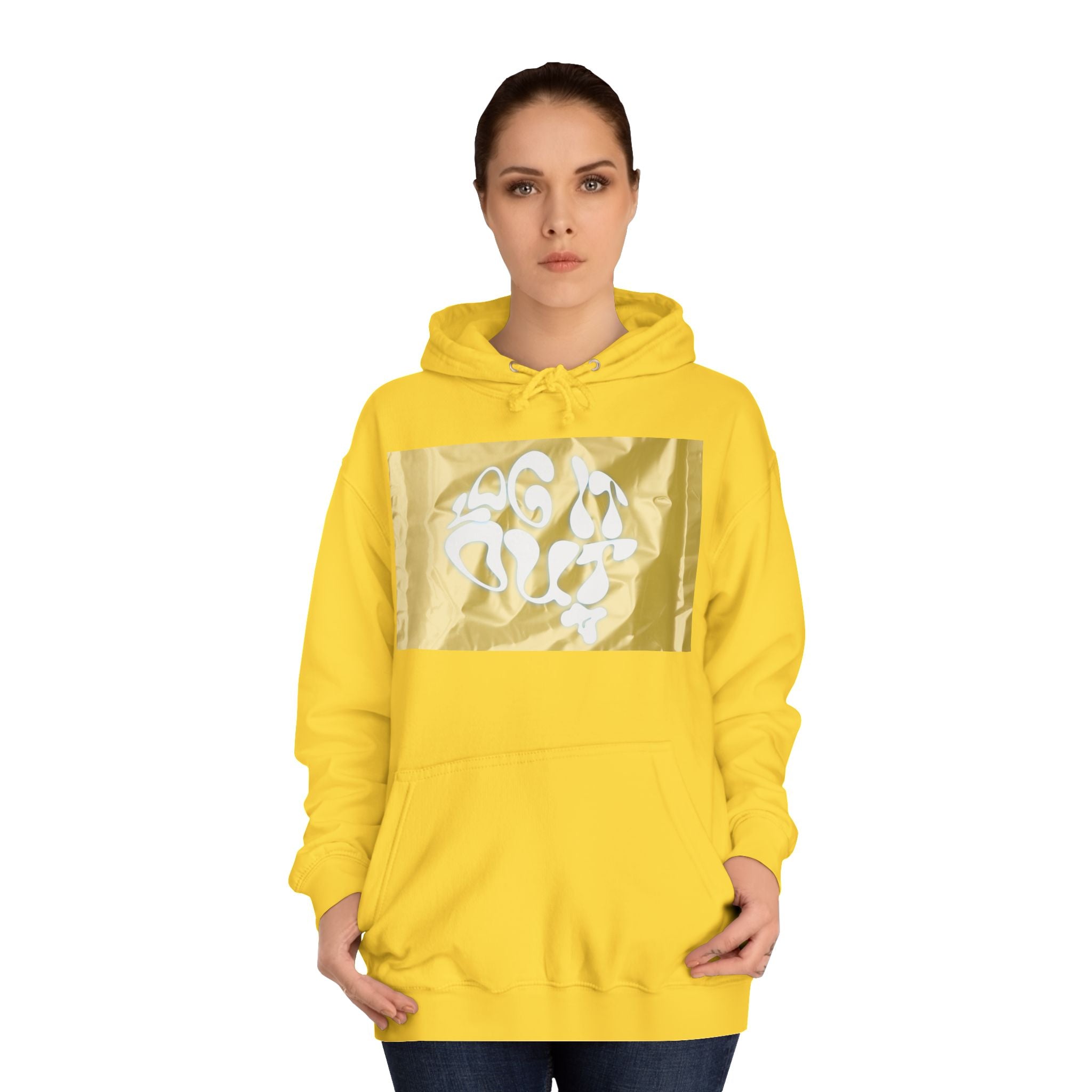 Cozy Unisex 'LOG IT OUT' Hoodie with Abstract Design, Sweatshirt, Graphic Hoodie, Casual Wear, Perfect Fit