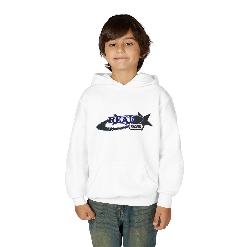 Youth Hoodie – "Real Proper" Star Graphic Pullover