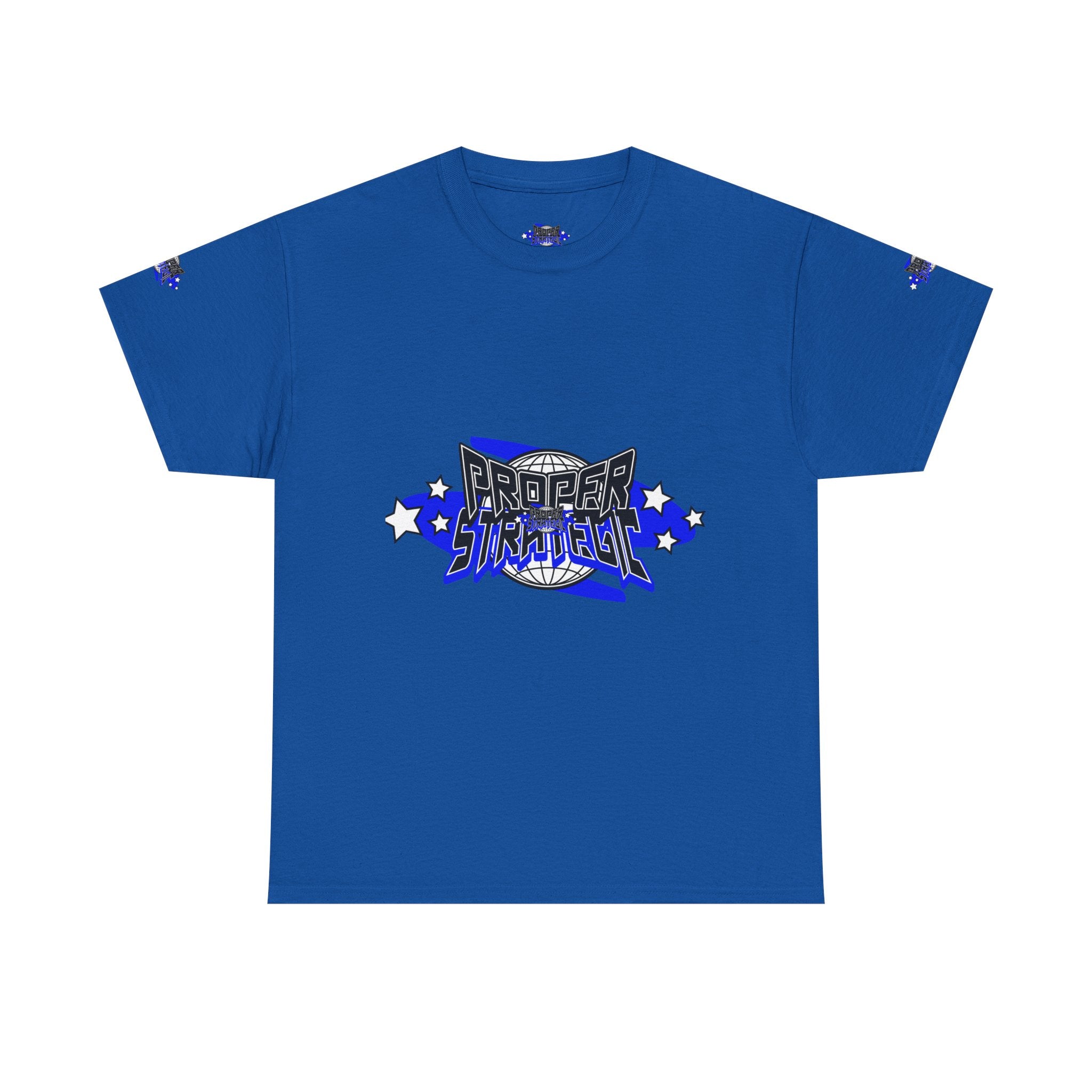 Proper 'Strategic' Graphic Tee — Retro Blue Streetwear T‑Shirt