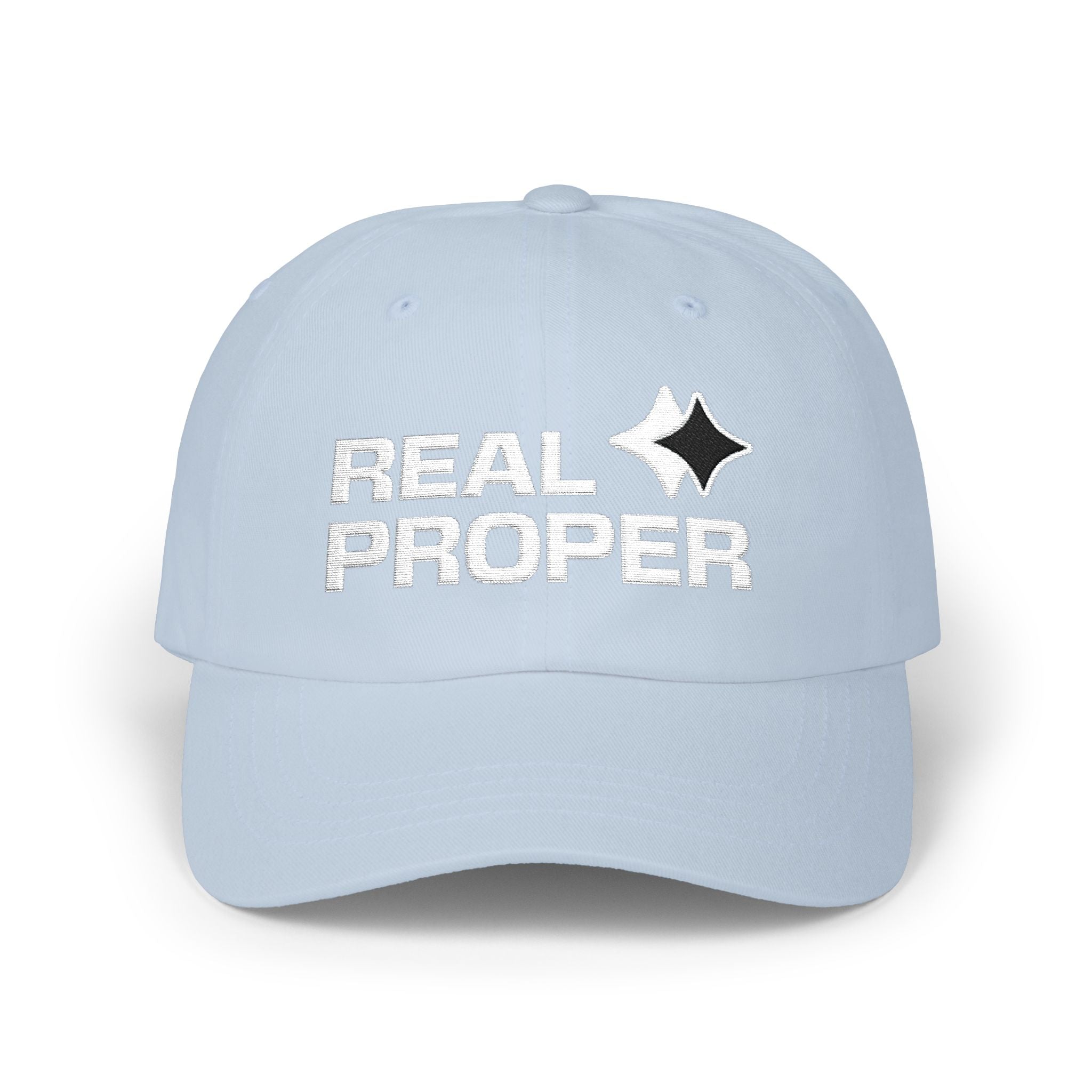 Classic Cap — "Real Proper" Embroidered Casual Baseball Hat