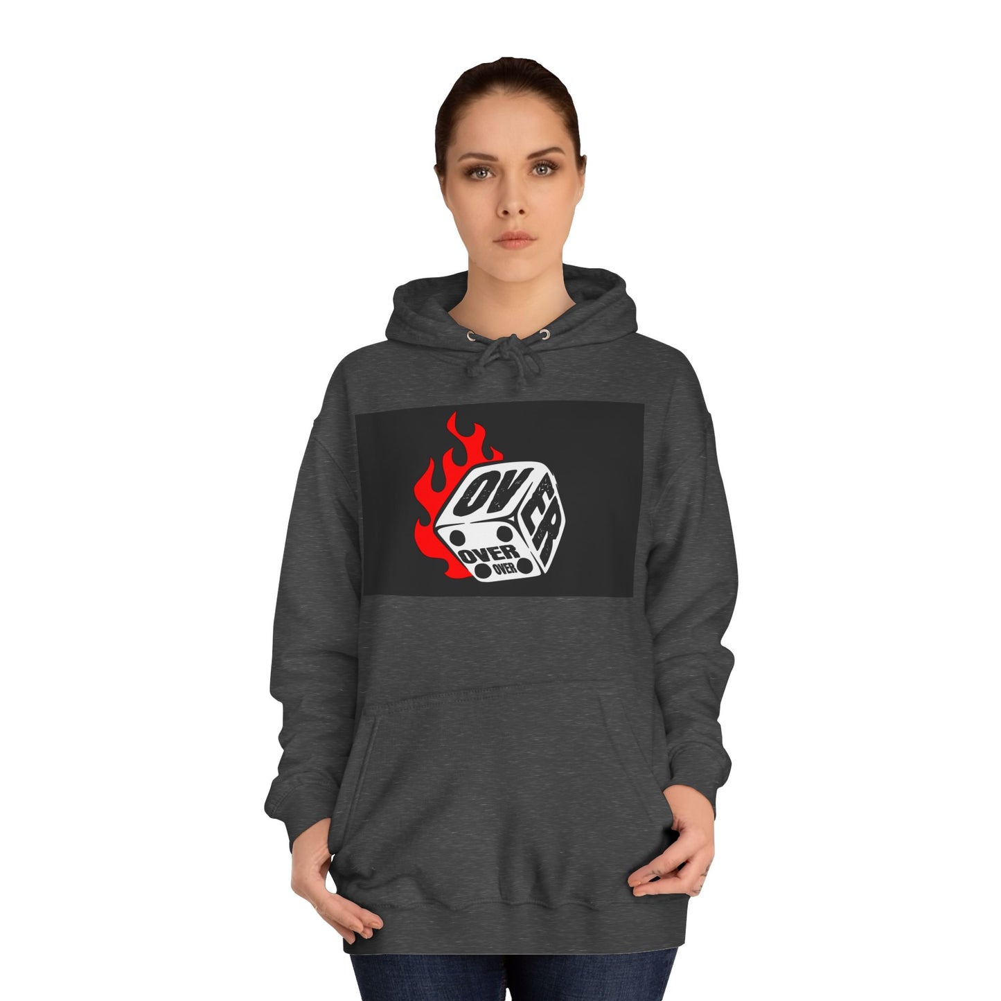 OVER Graphic Hoodie, Oversized Sweatshirt, Trendy Unisex Hoodie, Gift, Casual Layering Top