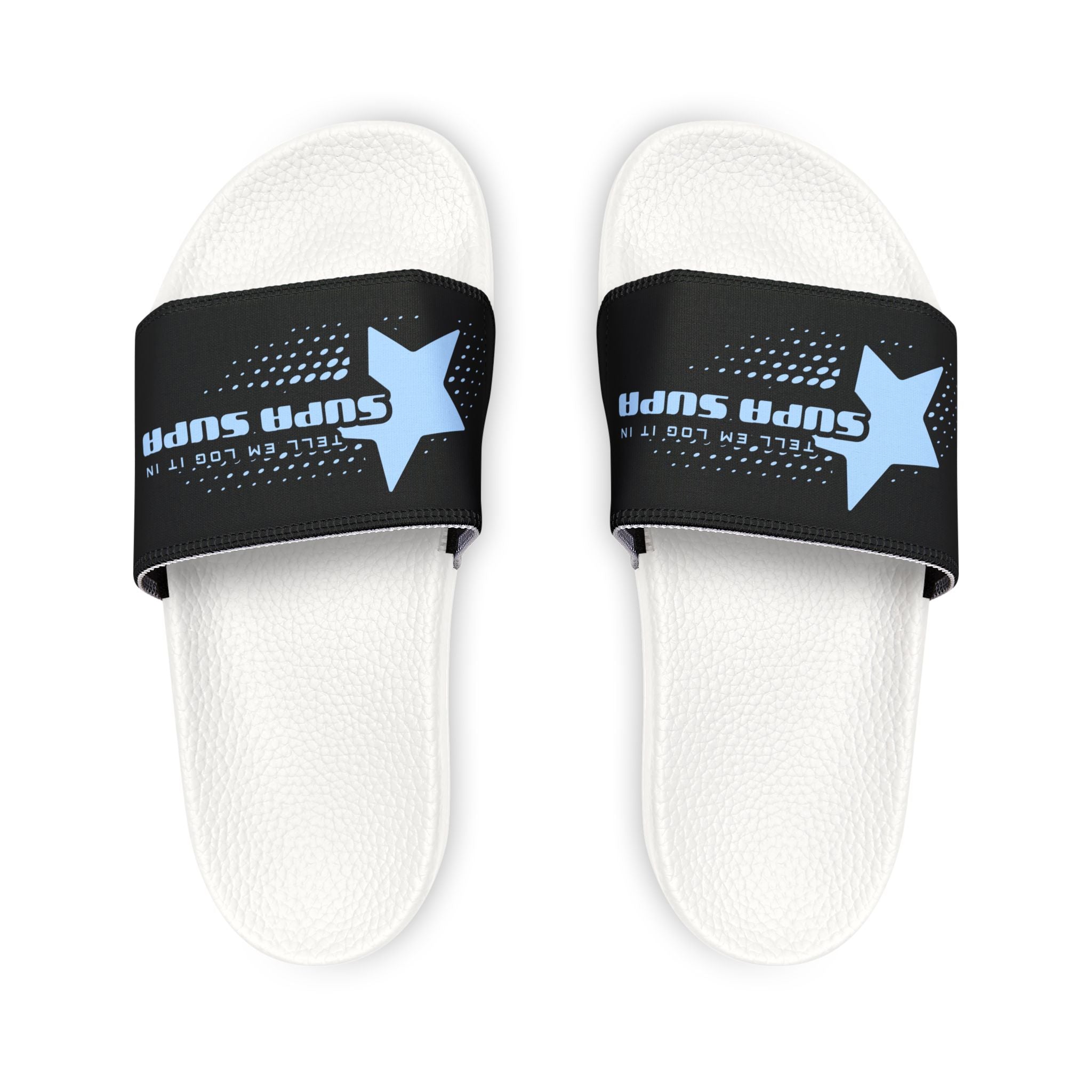 Youth Star Logo "Supa spa Slide Sandals — Adjustable Strap Pool & Casual Slides