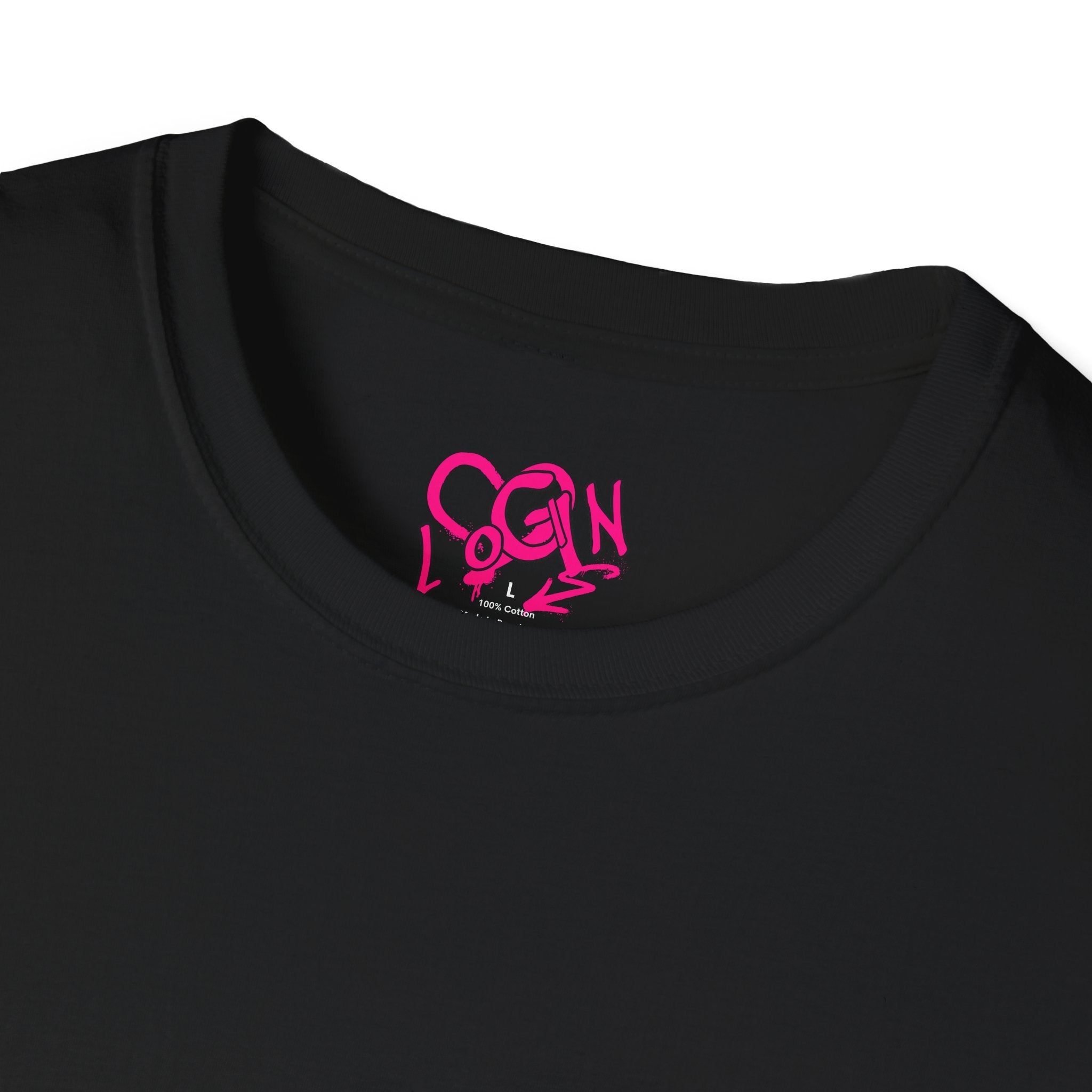 T-Shirt — Pink Graffiti 'Login' Streetwear Tee
