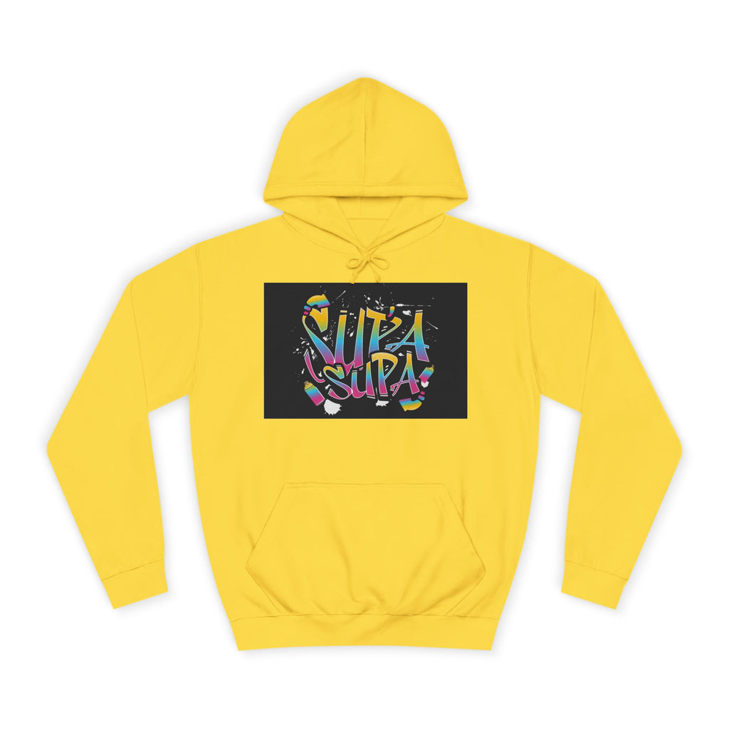 Colorful Unisex Supa Supa Hoodie, Casual Sweatshirt, Vibrant Apparel, Streetwear Hoodie