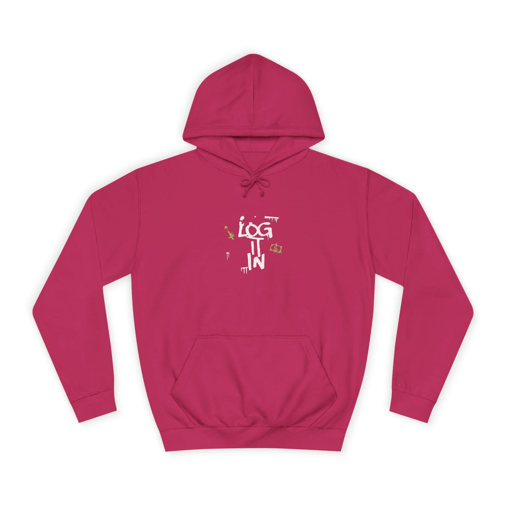 log it in Hoodie — Minimal Vintage Print