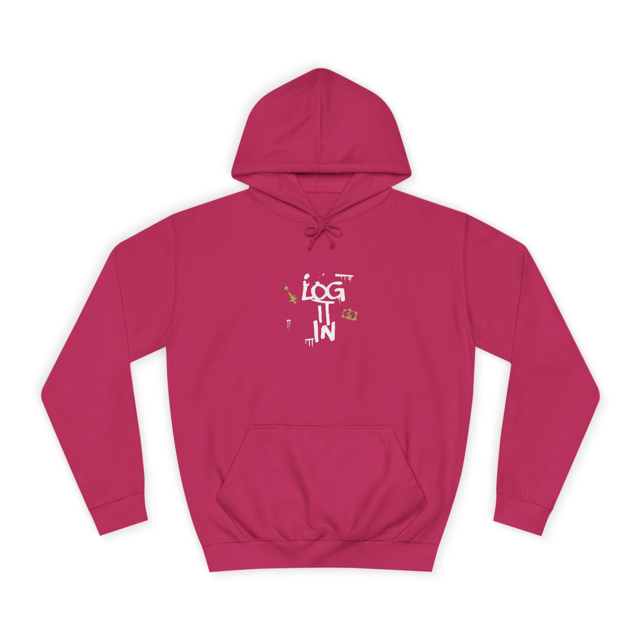 log it in Hoodie — Minimal Vintage Print
