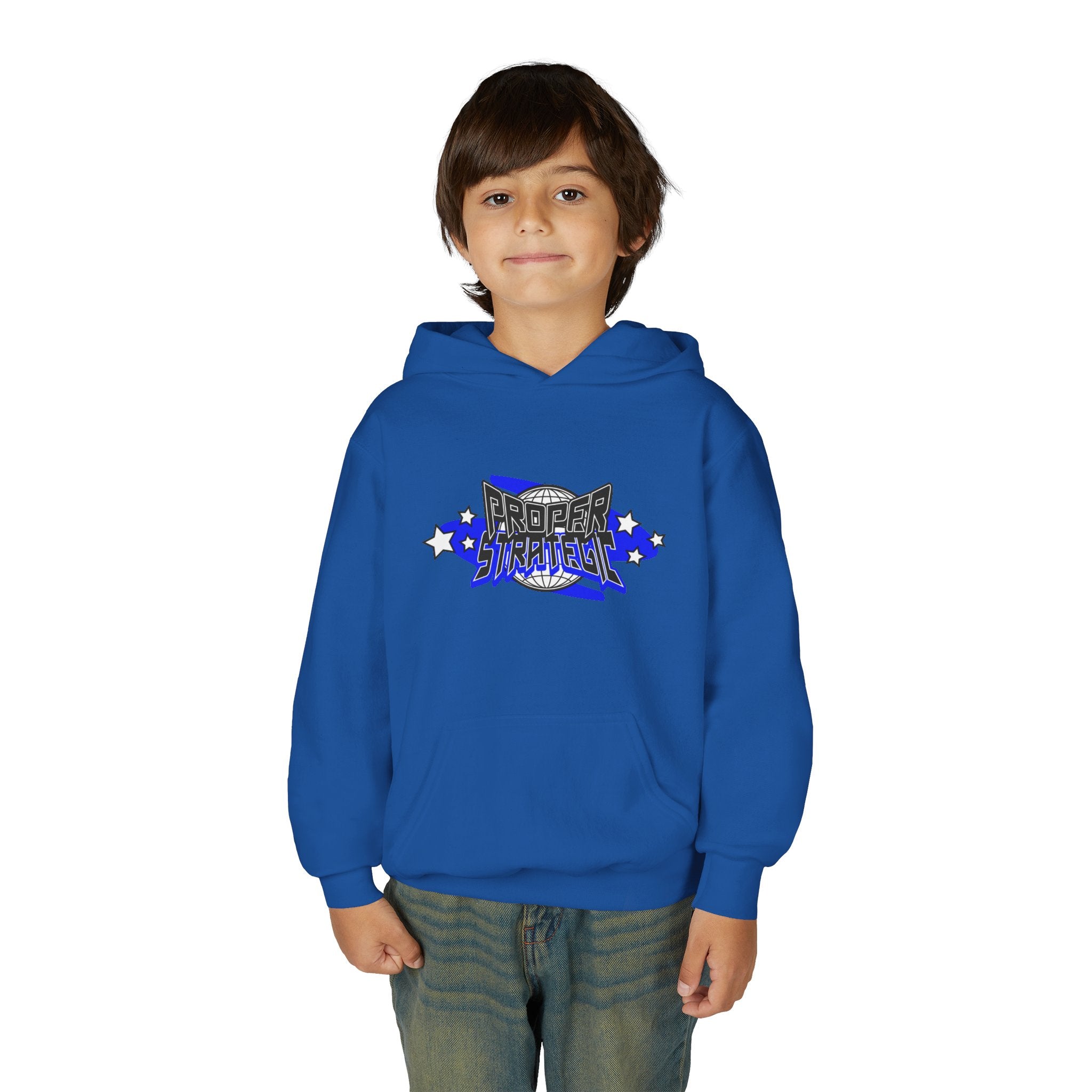 Youth Hoodie — 'Strategic' Graphic Pullover for Kids