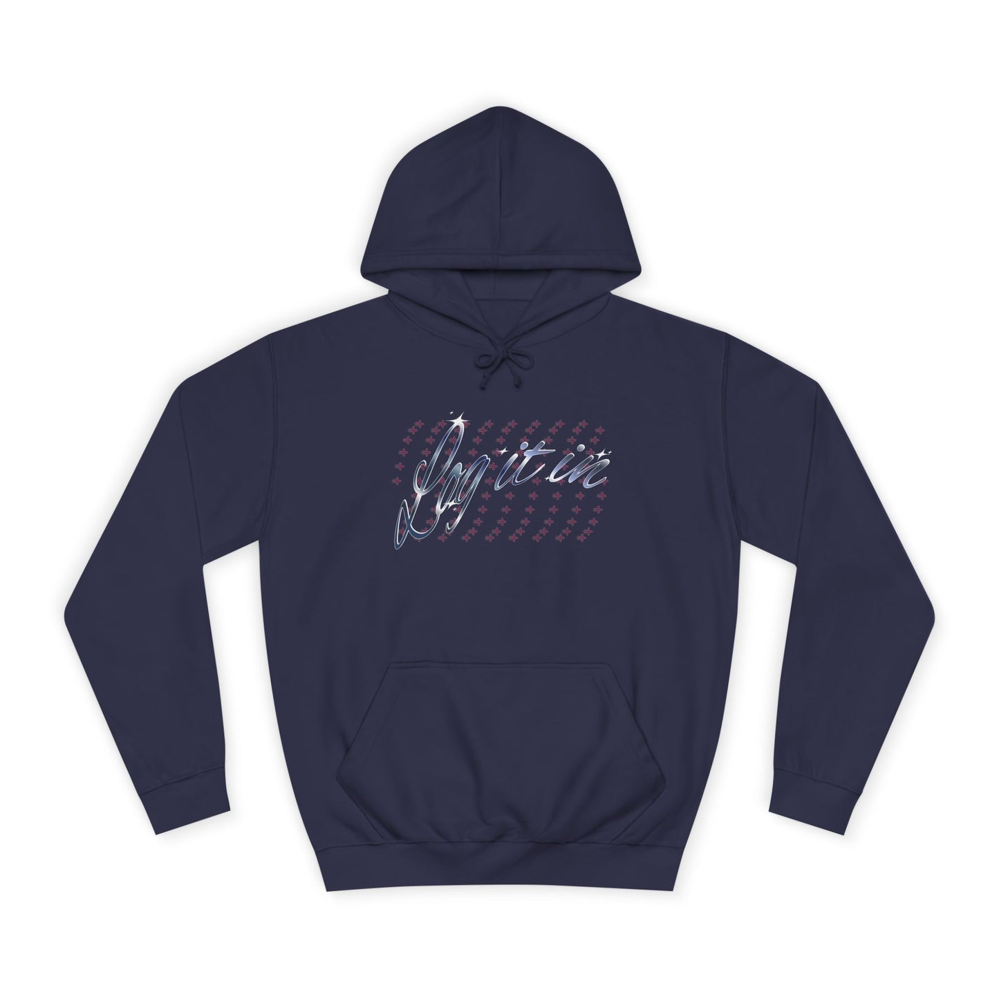 Unisex 'Log it in' Hoodie with Playful Design, Cozy Apparel, Casual Style for Everyone, Great for Gifts and Casual Events