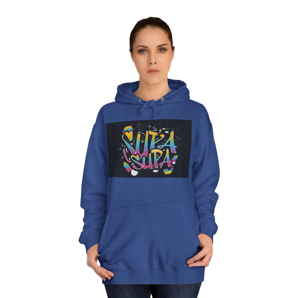 Colorful Unisex Supa Supa Hoodie, Casual Sweatshirt, Vibrant Apparel, Streetwear Hoodie