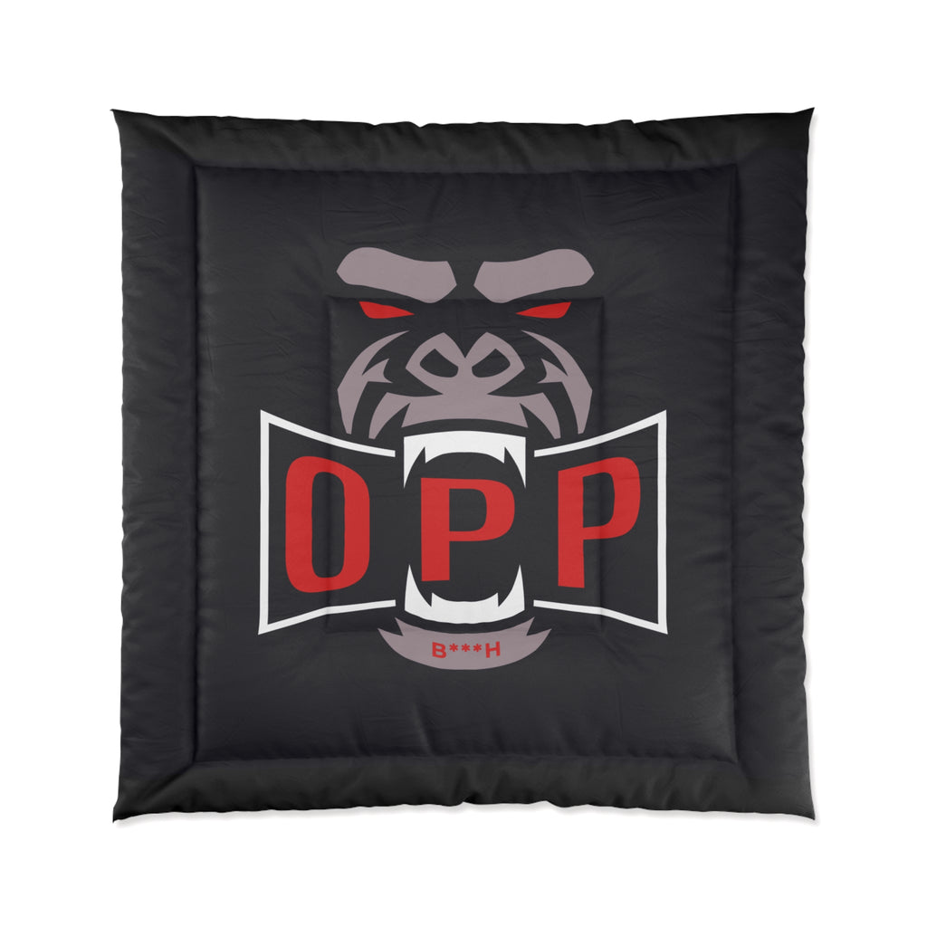 OPP Gorilla Graphic Comforter - Bold Black Monster Bedding