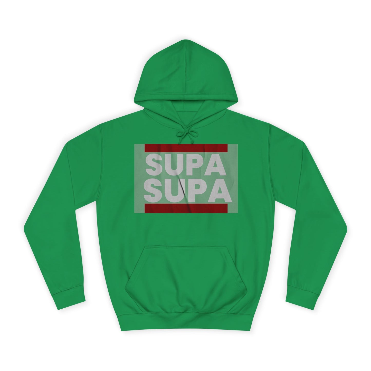 Unisex Hoodie with 'SUPA SUPA' Design, Cool Casual Wear, Perfect, Gifts for Graduates, Cozy Layering