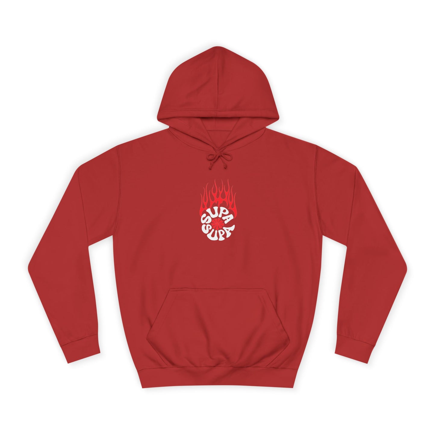 Unisex Flame Supa Supa Graphic Hoodie - Casual Streetwear