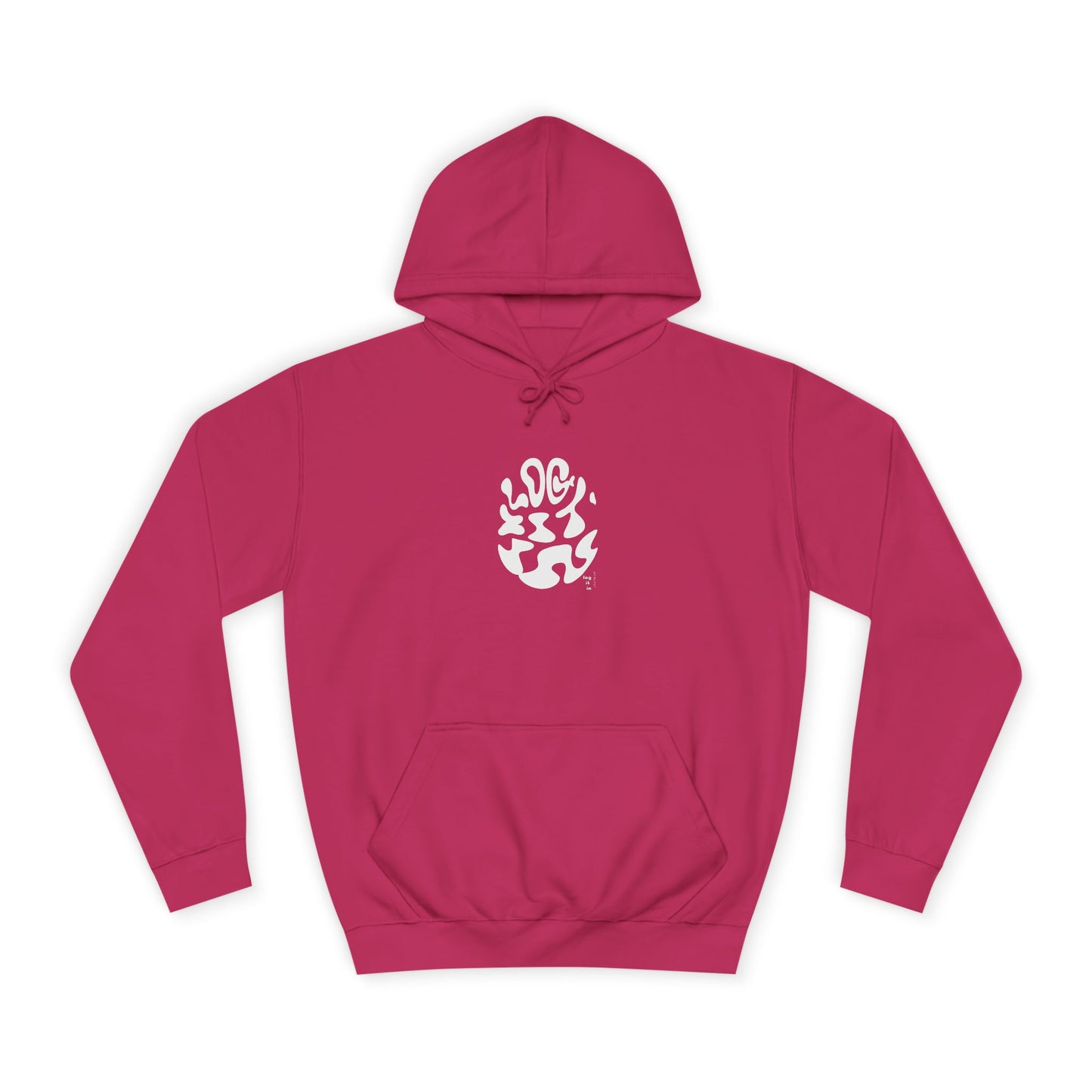 Unisex LOG IT IN Hoodie with Abstract Design - Cozy Sweatshirt for Casual Wear, Gift, Trendy Fashion