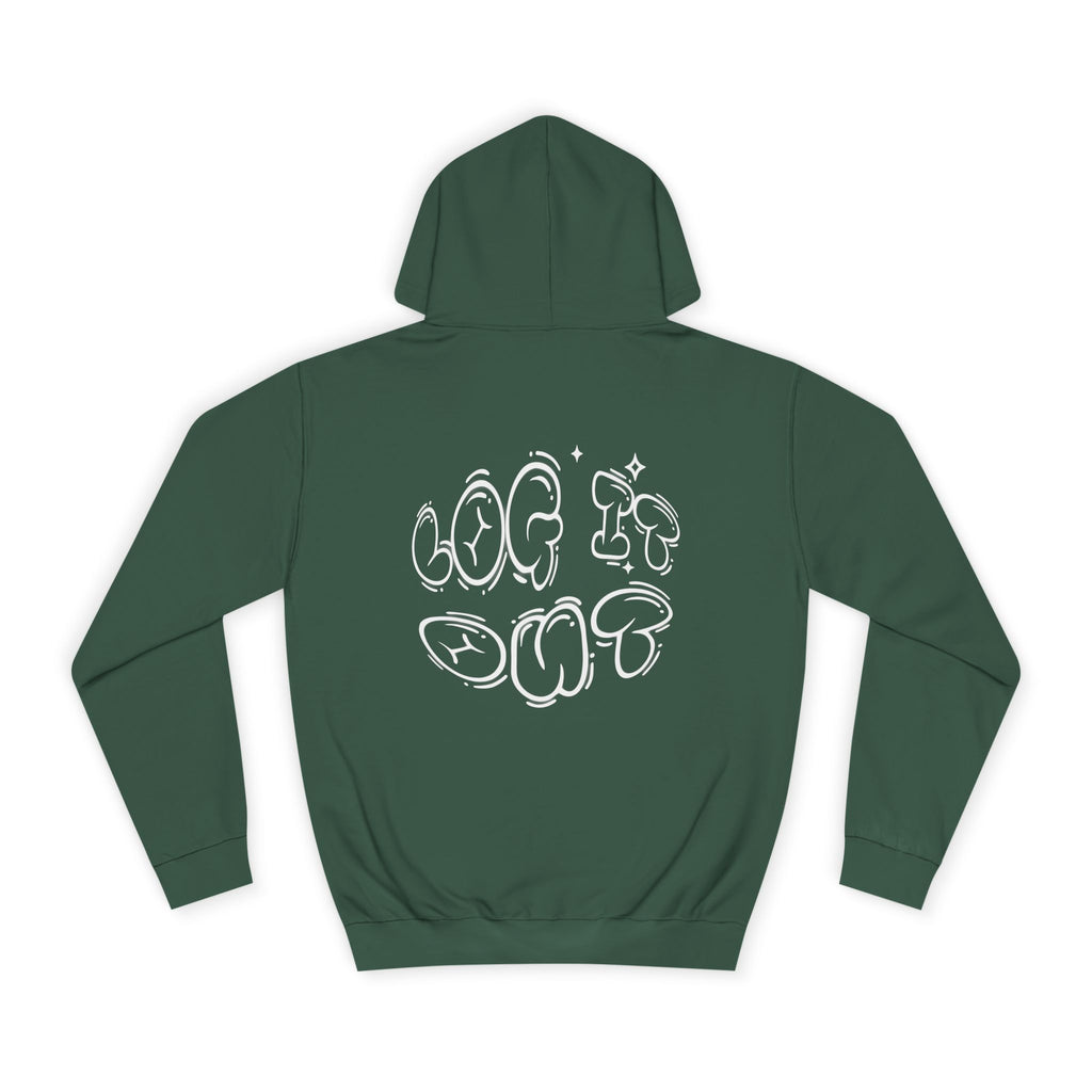 Cozy Unisex Hoodie - "Log It Out" Graphic - Perfect for Casual Wear, Gift