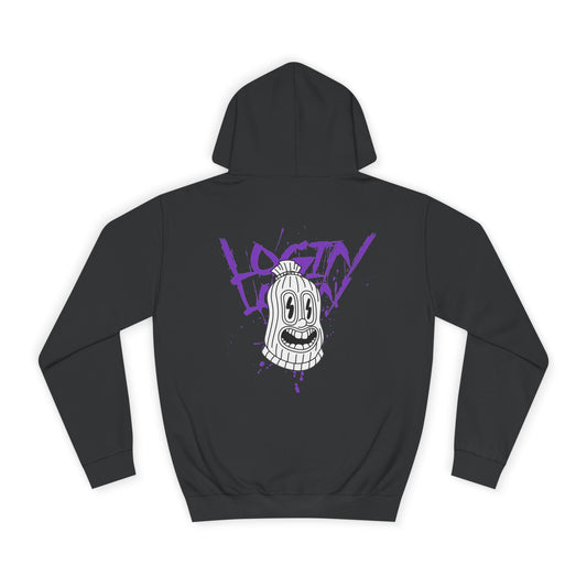 Stylish Unisex Hoodie in White with Vibrant 'Login' Design, Apparel, Casual Wear, Gift, Trendy Streetwear