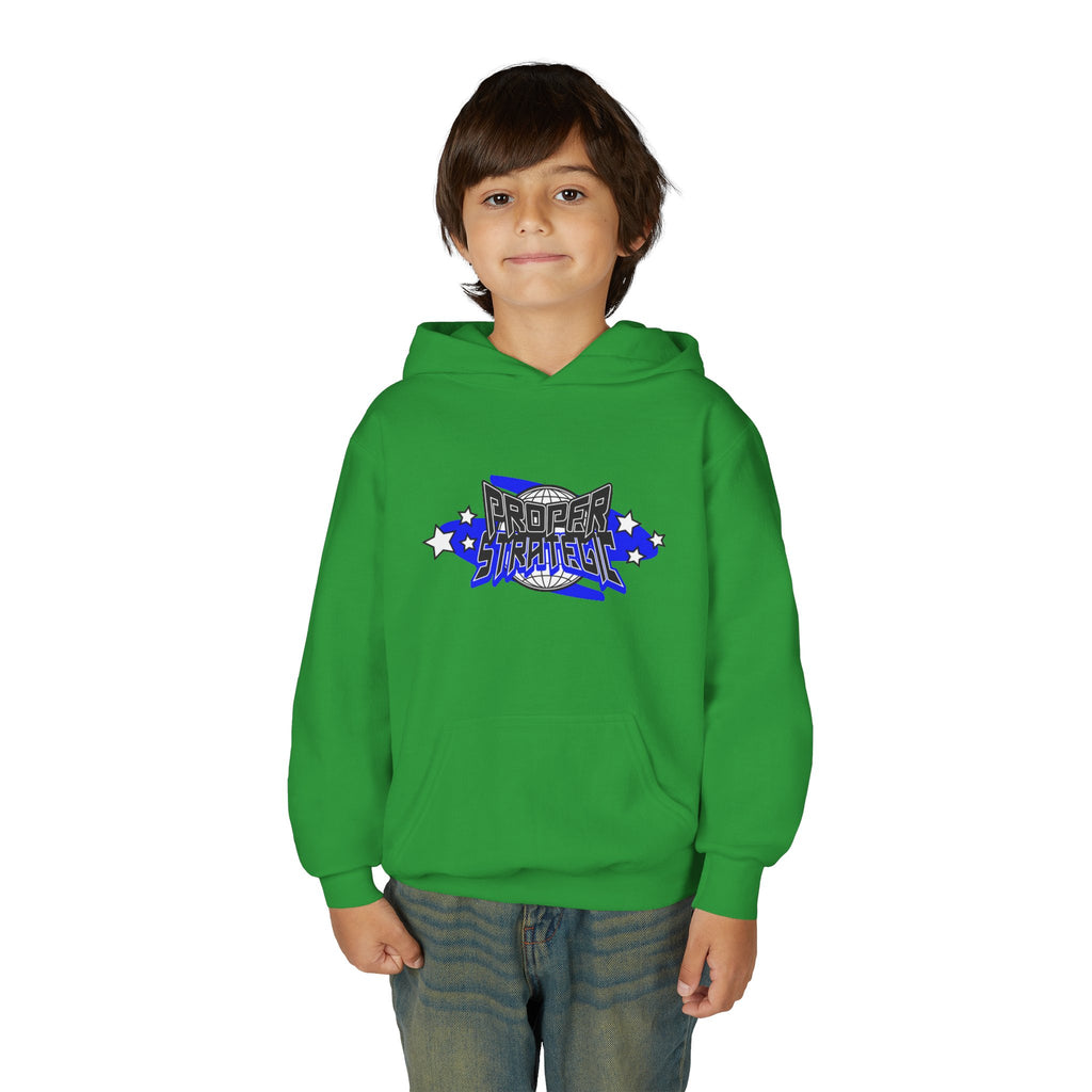 Youth Hoodie — 'Strategic' Graphic Pullover for Kids