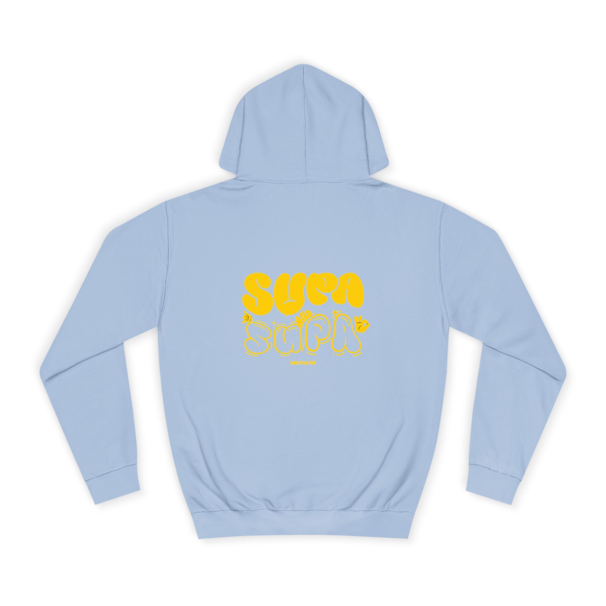 Cheerful Unisex Supa Supa Hoodie - Cozy Streetwear, Campus Style, Trendy Gift, Relaxed Fit, Perfect for Every day