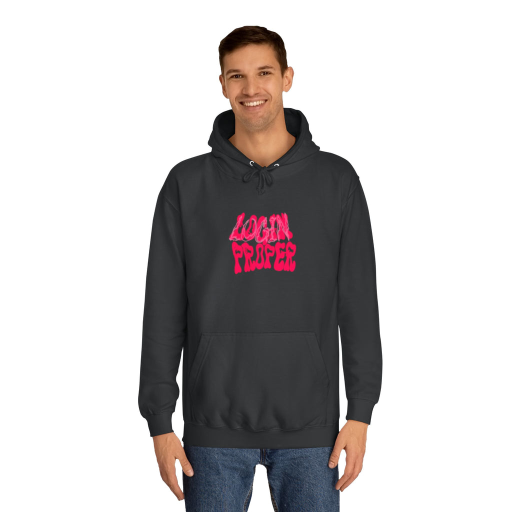 Trendy Unisex Hoodie - 'LOGIN PROPER' Graphic Sweatshirt for, Casual Wear, Gifts' Events, Street Style