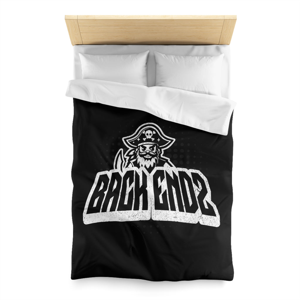 Pirate Skull 'Back Endz' Microfiber Duvet Cover — Bold Gamer / Tech Skull Bedding