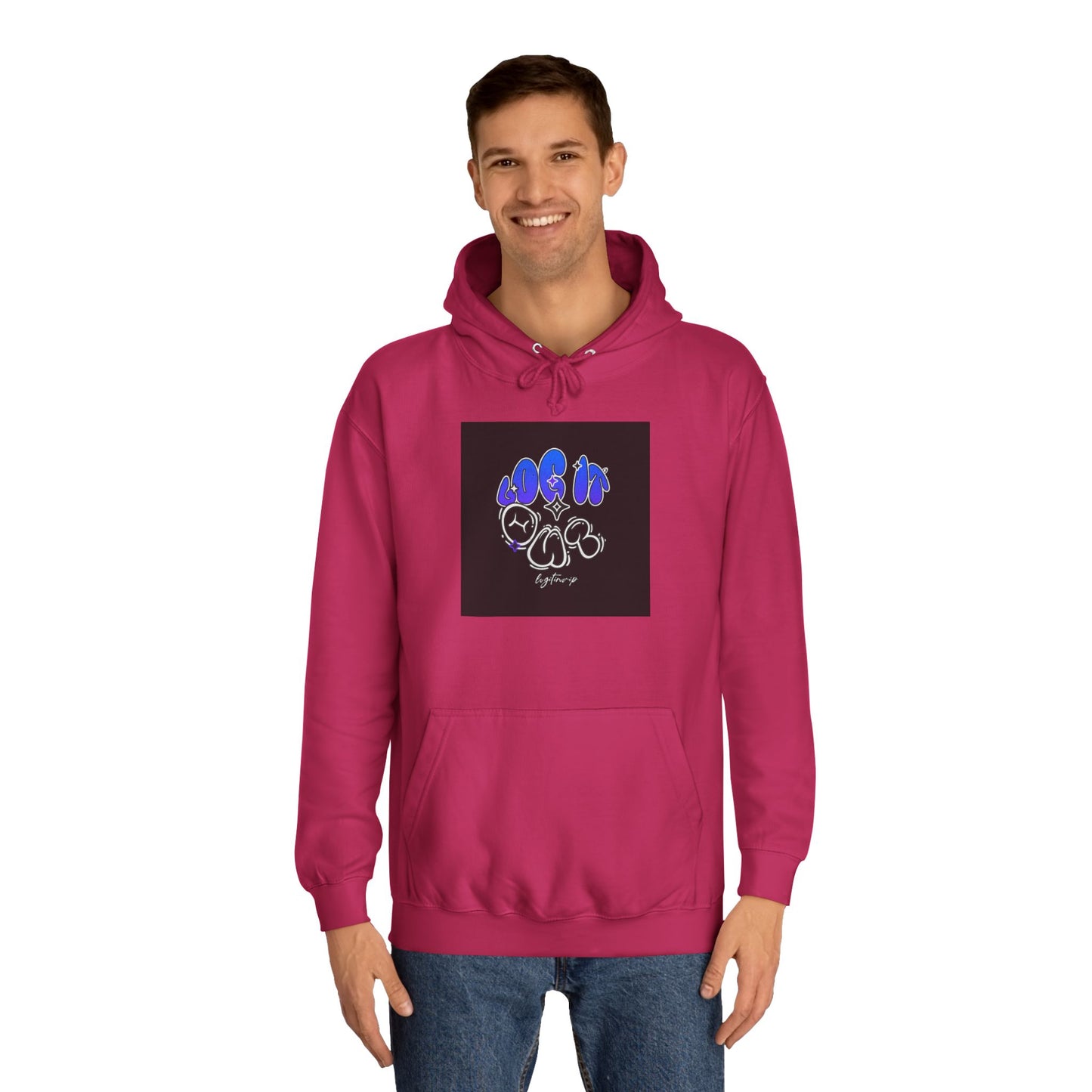 Vibrant Log it out Spirit Hoodie, Unisex Hoodie, Comfortable Sweatshirt, Graphic Hooded Sweatshirt,
