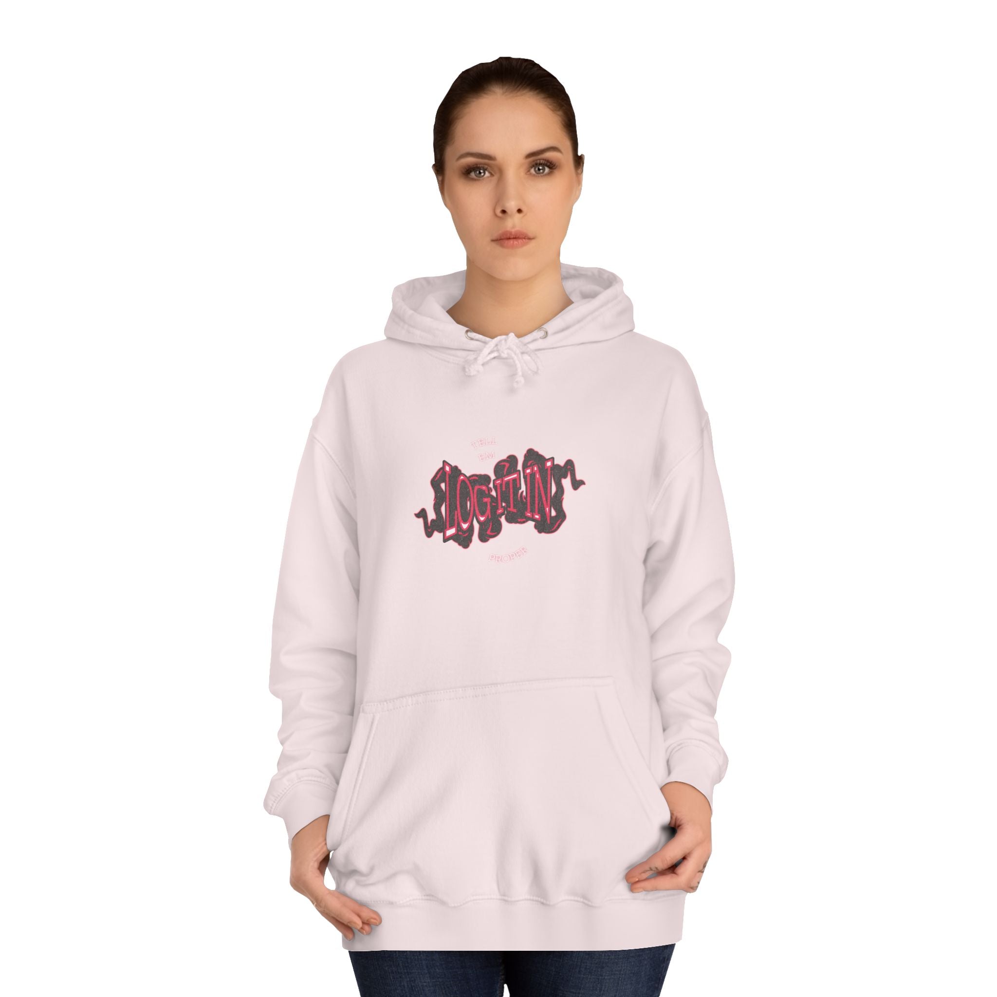 'Log it in'Hoodie for Unisex, Casual Wear, Trendy Apparel, Perfect for Everyday wear, Comfortable Fit