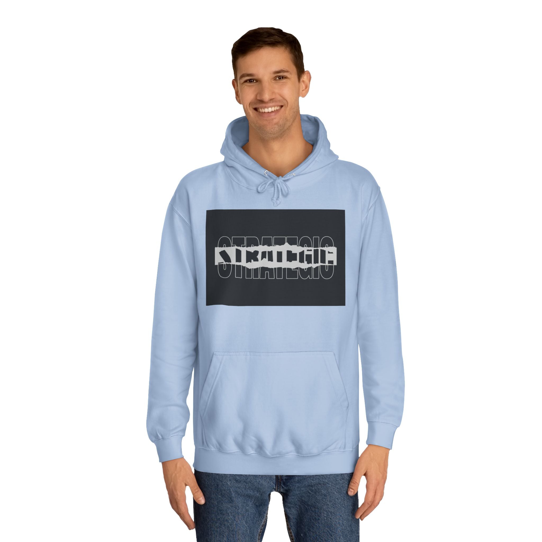 Unisex Hoodie with Strategic Print, Casual Sweatshirt,Gift, Trendy Apparel, Everyday Wear
