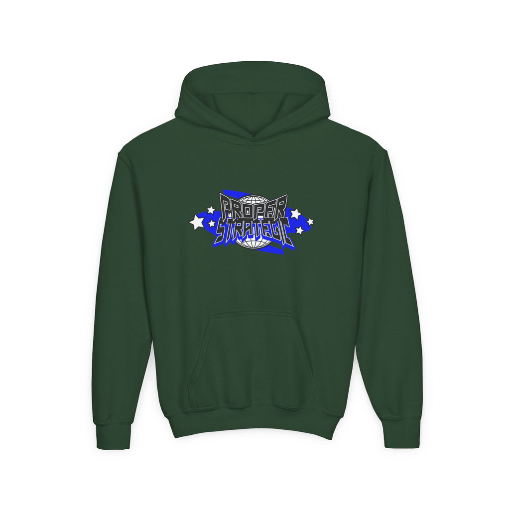 Youth Hoodie — 'Strategic' Graphic Pullover for Kids