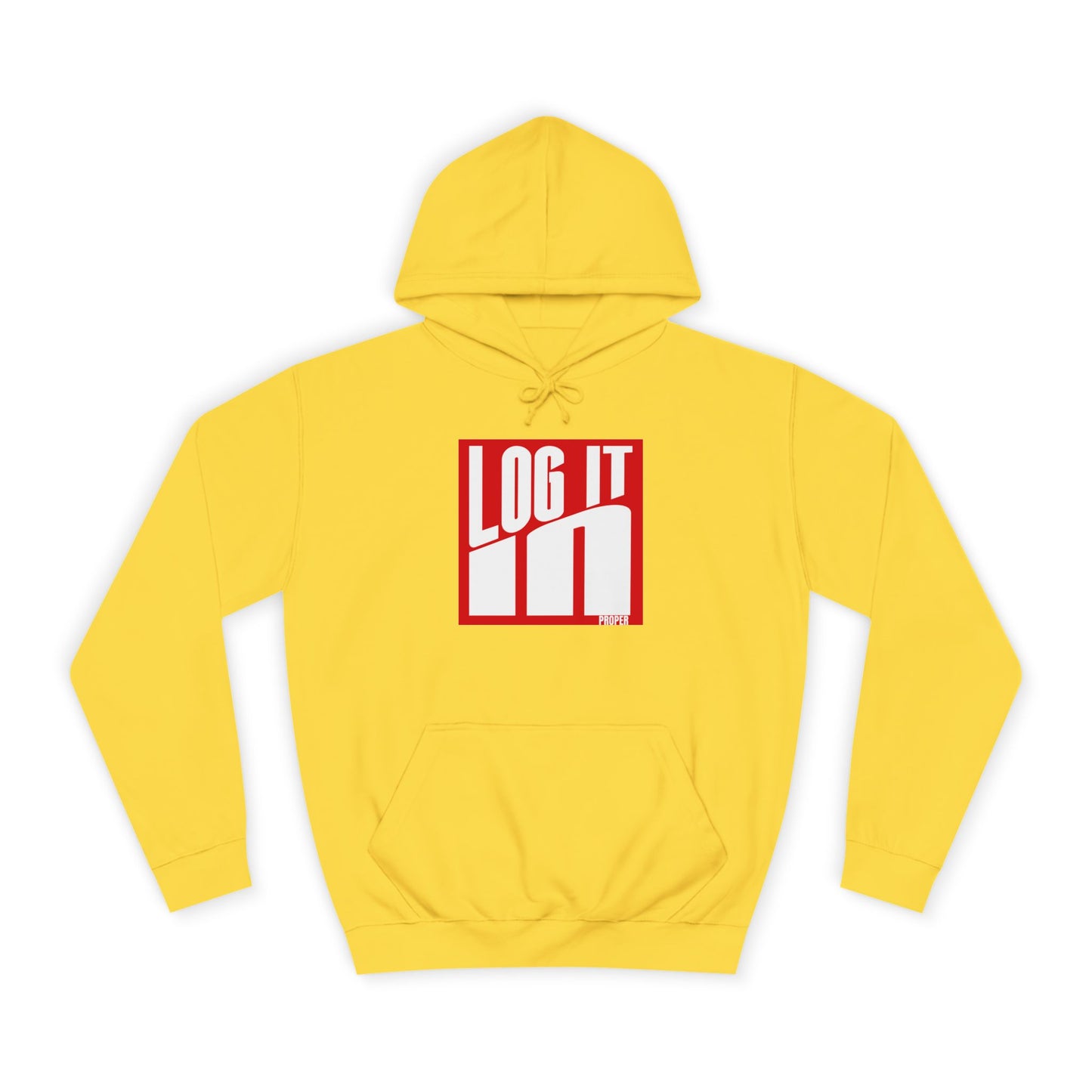 Unisex Log it in Hoodie - Trendy Campus Style, Casual Wear, Cozy Gift, Comfortable Lounge Hoodie, Essentials